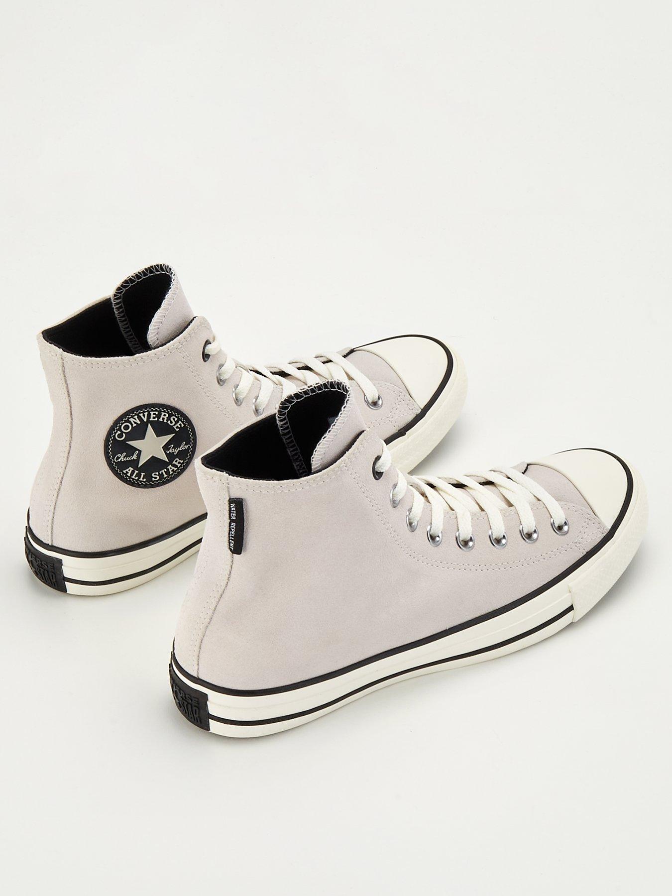 Grey suede clearance converse high tops