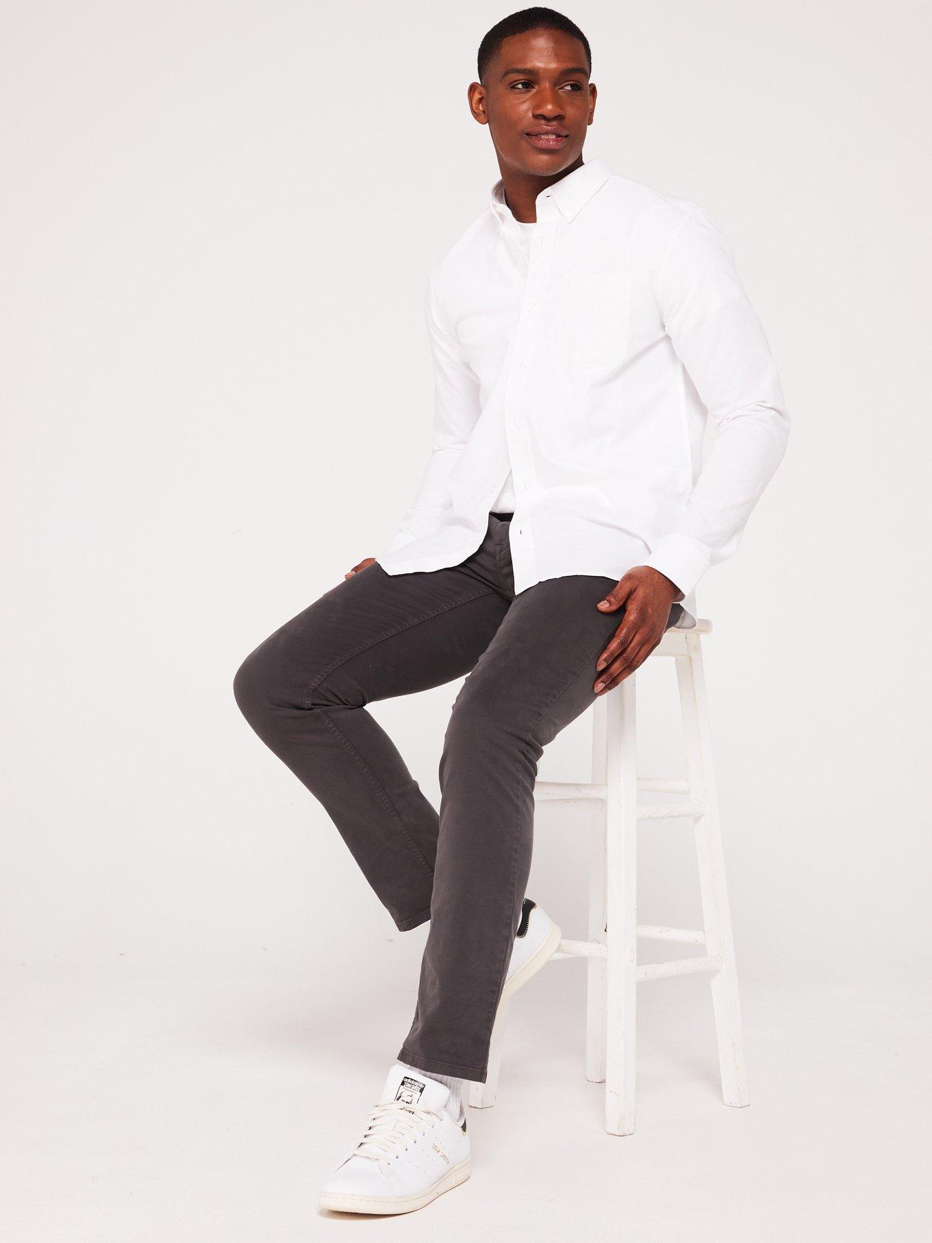  image of everyday-long-sleeve-button-down-oxford-shirt-white
