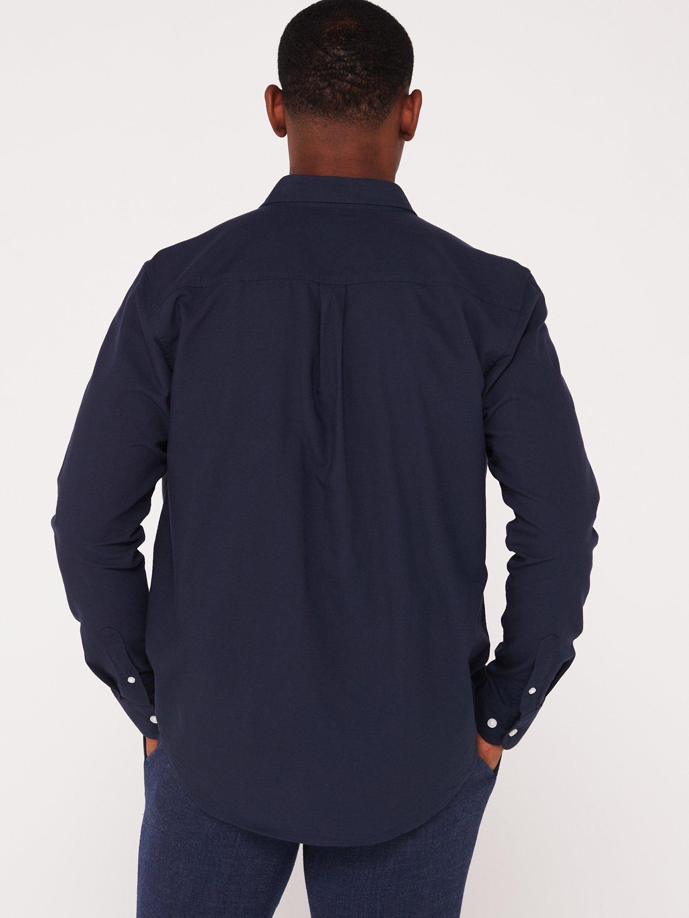 Image 2 of 6 of Everyday Long Sleeve Button Down Oxford Shirt - Navy