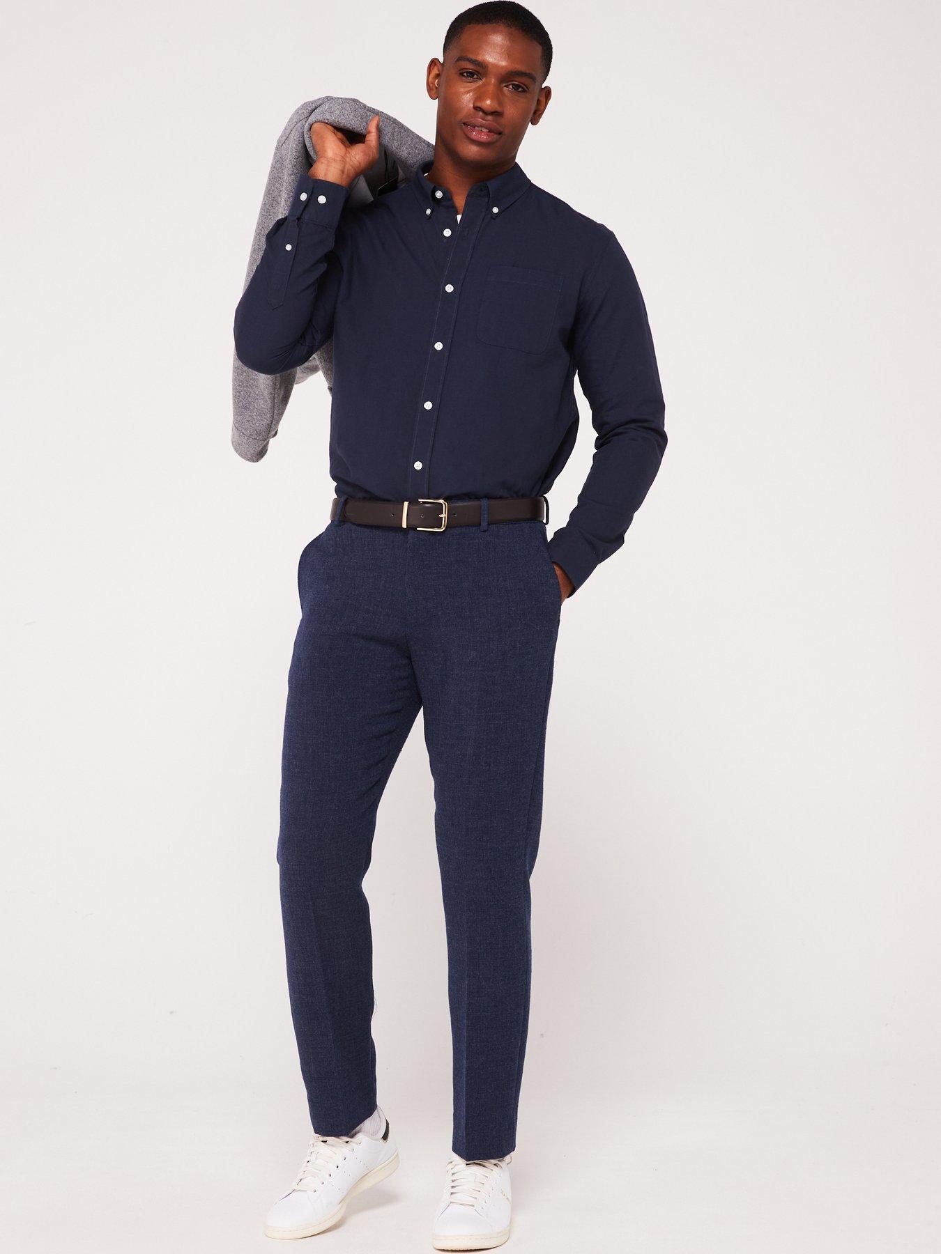 Image 5 of 6 of Everyday Long Sleeve Button Down Oxford Shirt - Navy