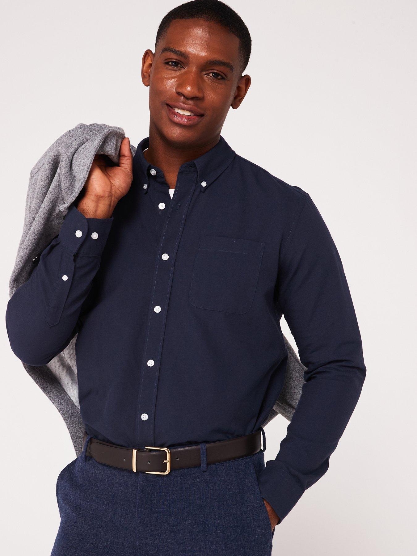 Image 6 of 6 of Everyday Long Sleeve Button Down Oxford Shirt - Navy