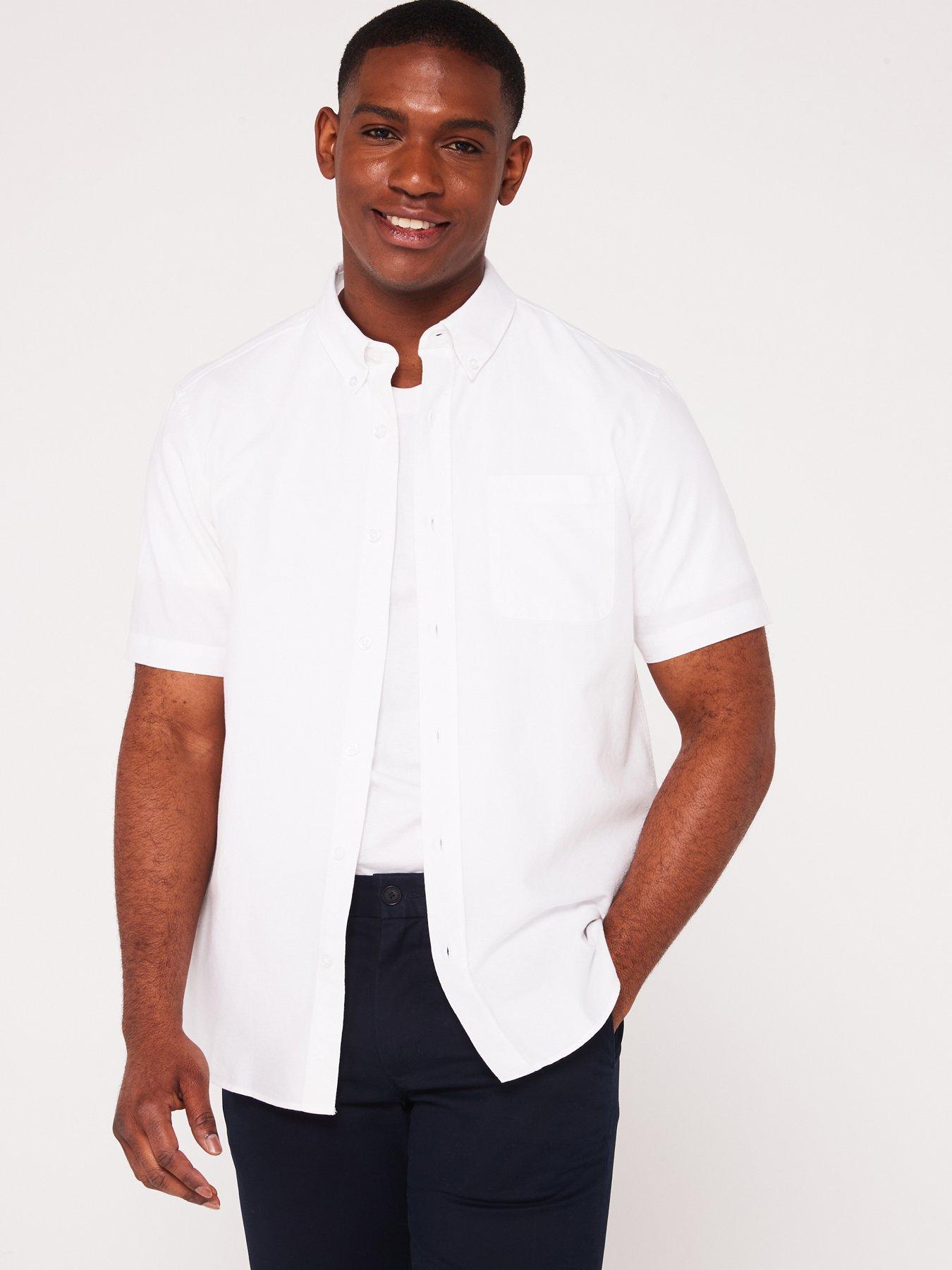 undefined Short Sleeve Oxford Shirt - White