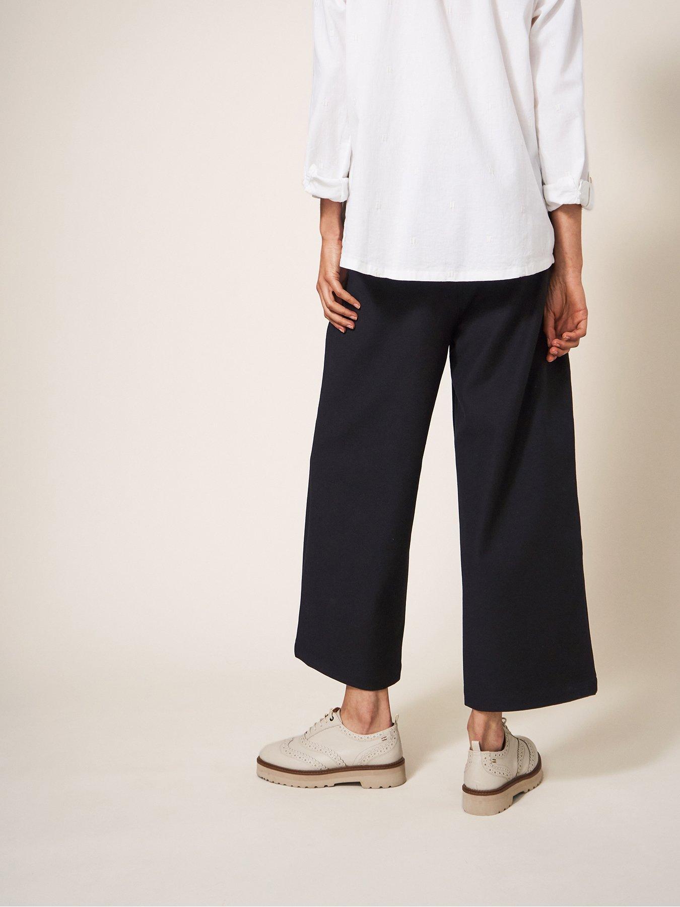  image of white-stuff-belle-wide-leg-cropped-trouser-black
