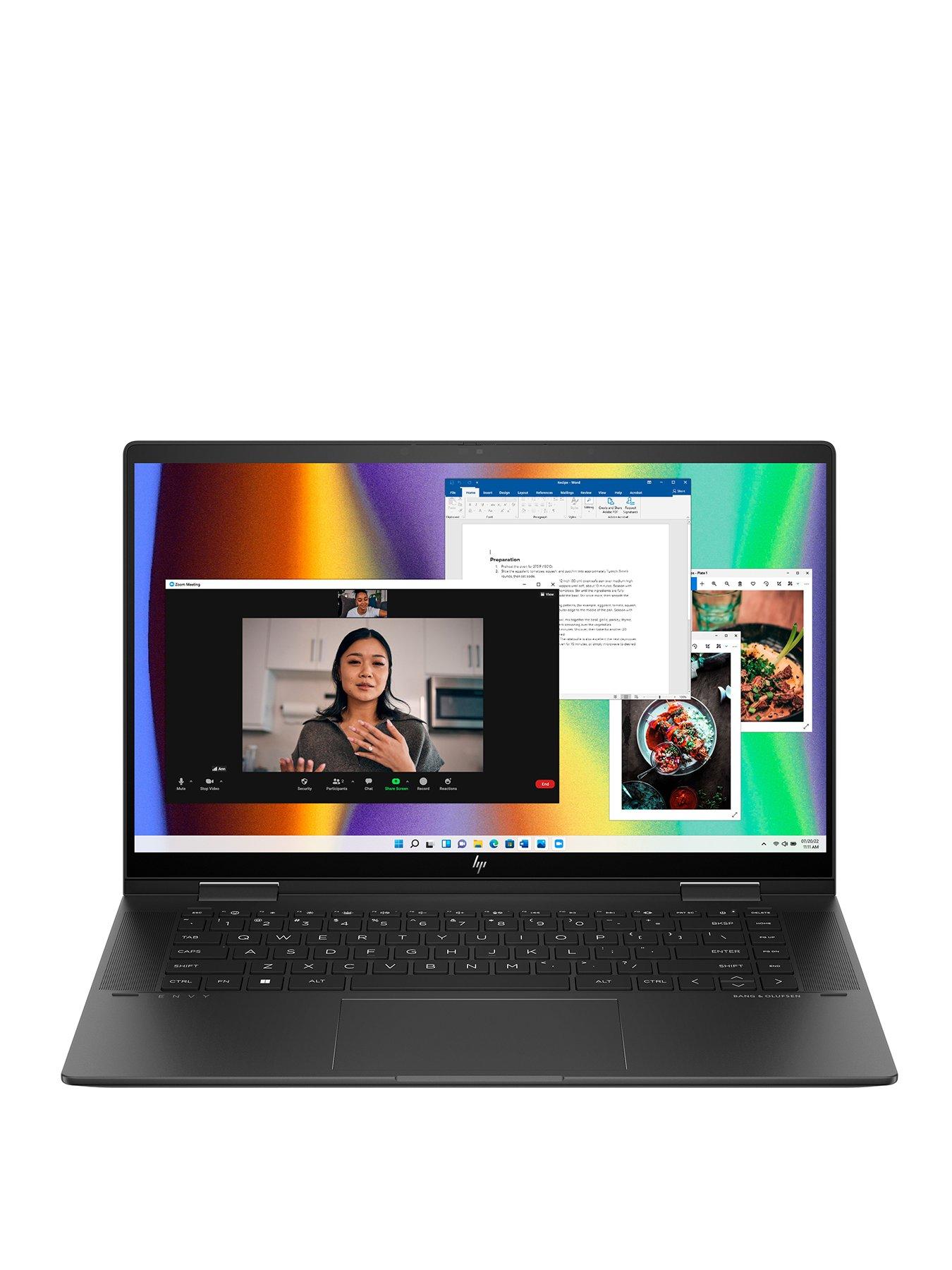 Image 3 of 8 of HP ENVY x360 15-fh0001na Laptop - 15.6in FHD Touchscreen, AMD Ryzen 5, 8GB RAM, 512GB SSD, with Optional Microsoft 365 Family (12 Months) - Black