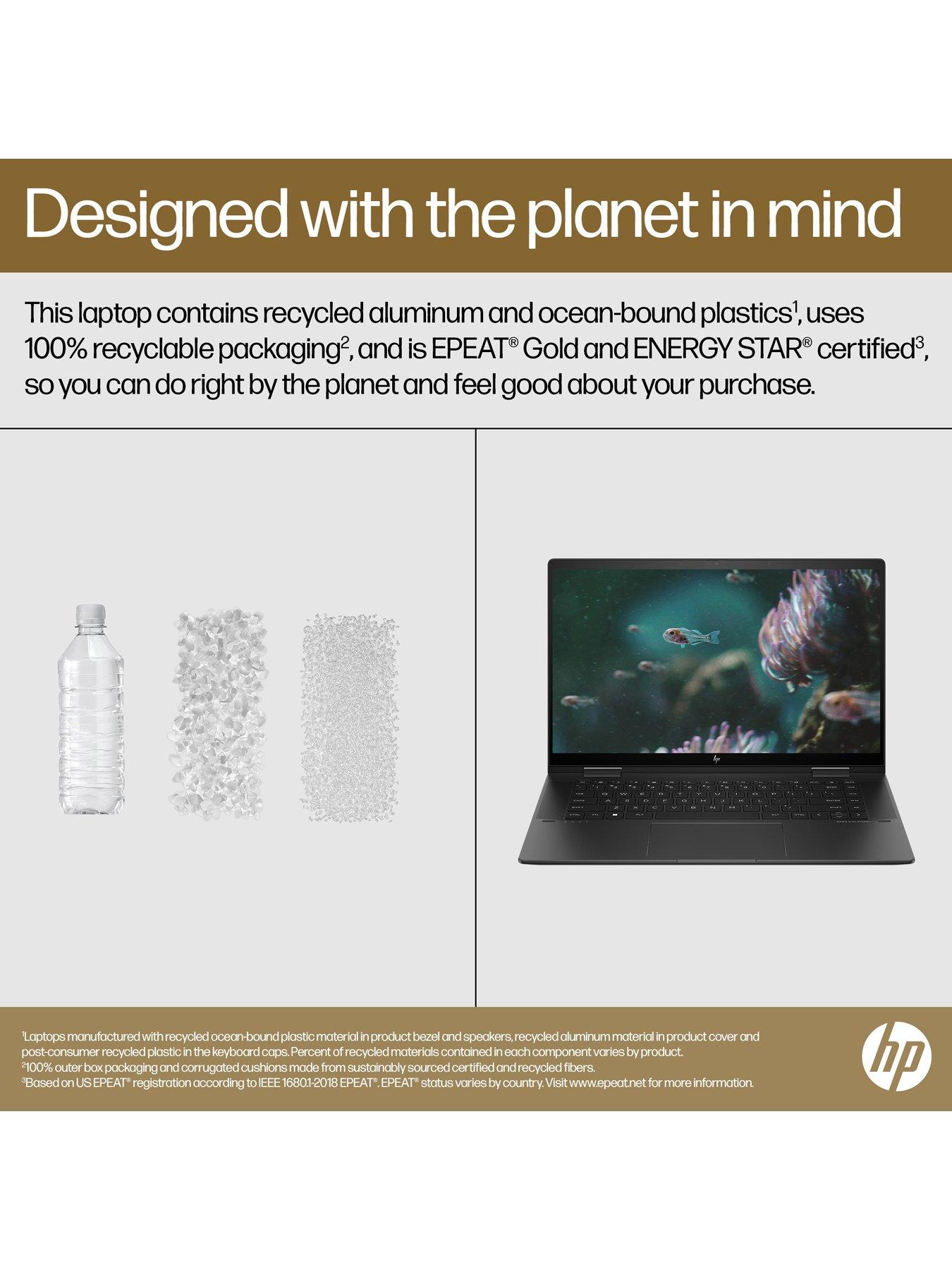 Image 5 of 8 of HP ENVY x360 15-fh0001na Laptop - 15.6in FHD Touchscreen, AMD Ryzen 5, 8GB RAM, 512GB SSD, with Optional Microsoft 365 Family (12 Months) - Black
