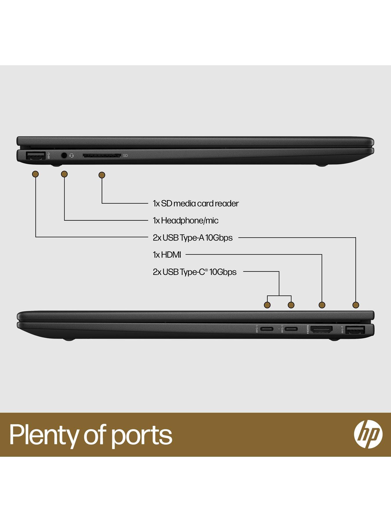Image 7 of 8 of HP ENVY x360 15-fh0001na Laptop - 15.6in FHD Touchscreen, AMD Ryzen 5, 8GB RAM, 512GB SSD, with Optional Microsoft 365 Family (12 Months) - Black