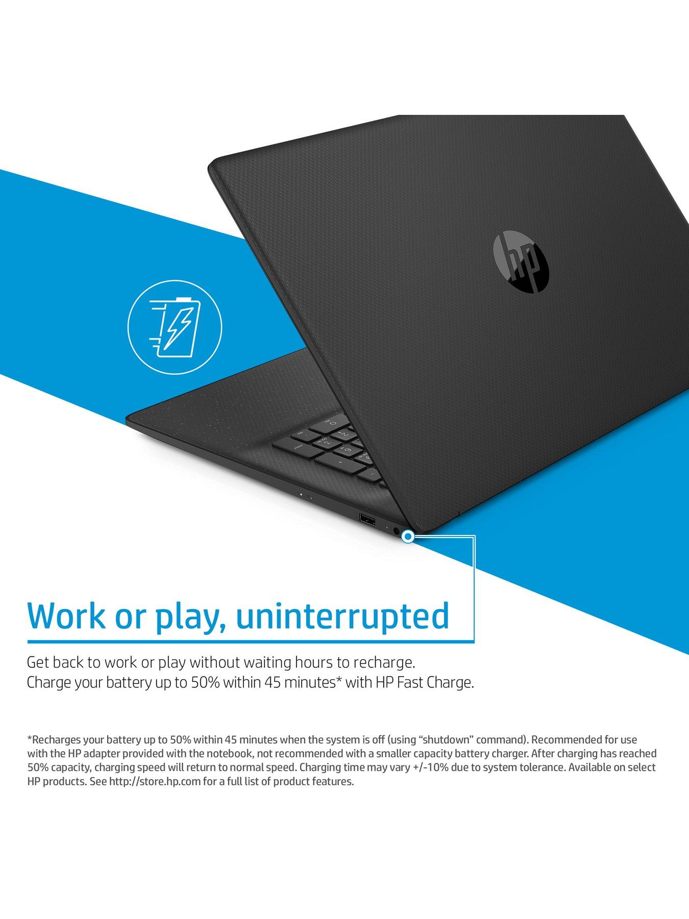 Image 6 of 8 of HP 17-cn0104na Laptop - 17.3in FHD, Intel Pentium Silver, 4GB RAM,&nbsp;128GB SSD, with Microsoft 365 Personal Included - Black