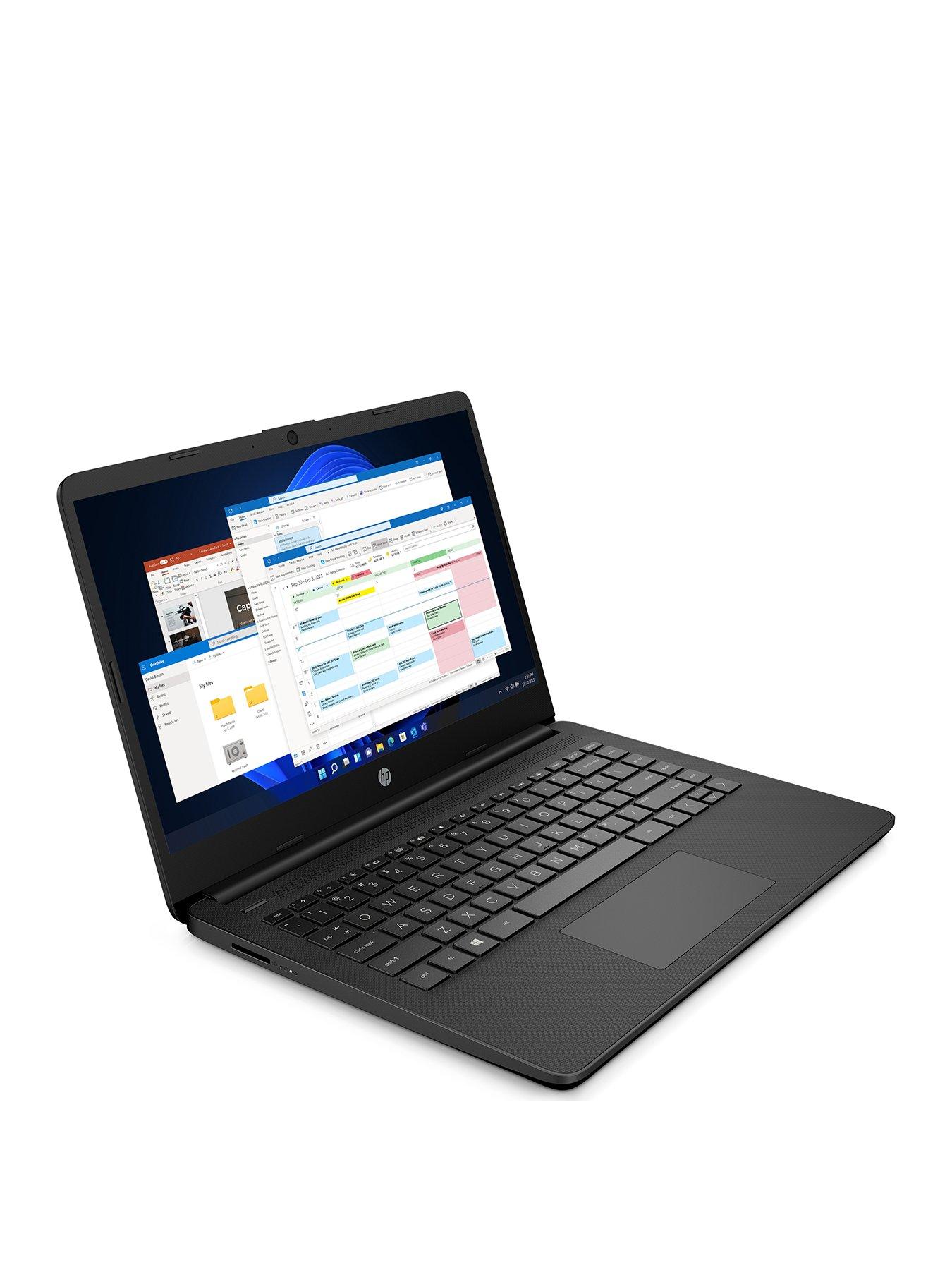 Image 3 of 7 of HP Stream&nbsp;14s-dq0034na Laptop - 14in HD, Intel Celeron, 4GB RAM, 128GB SSD, Microsoft 365 Personal (12 Months) Included, with Optional Norton 360 (1 Year) - Black