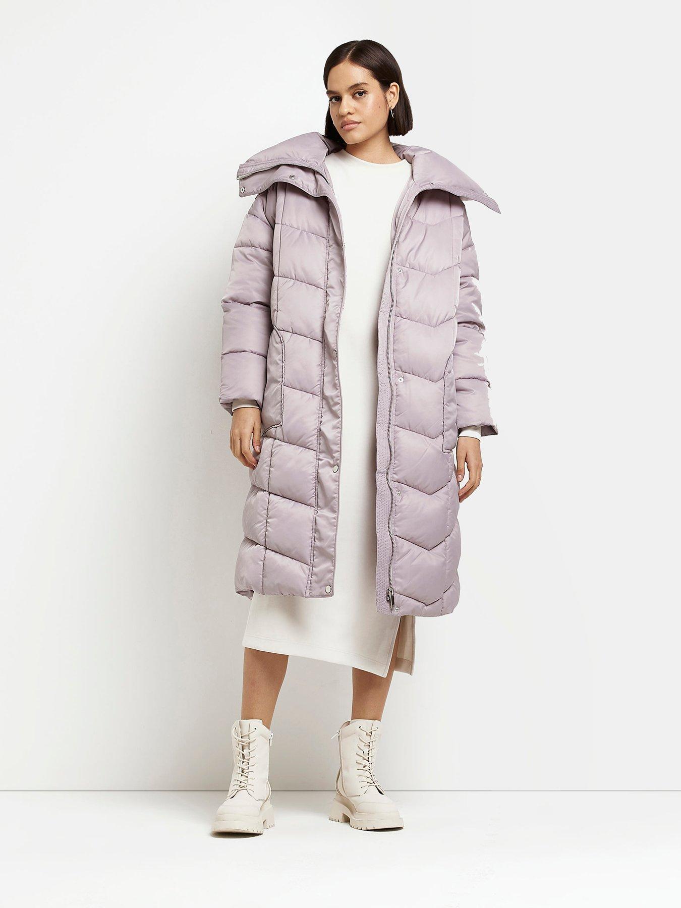 Lilac puffer jacket river island best sale