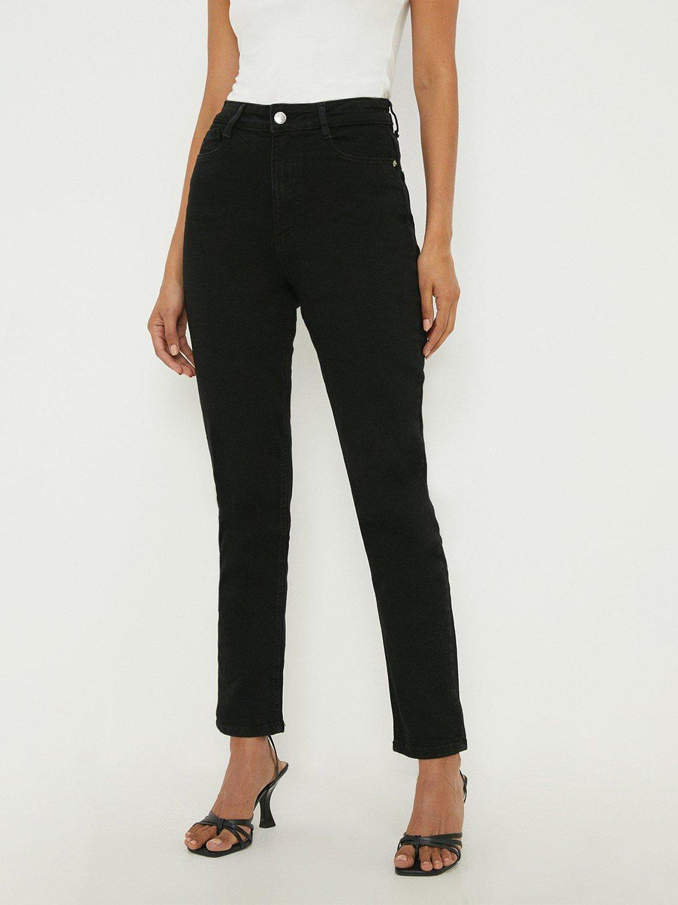 undefined Slim Mom Jeans - Black
