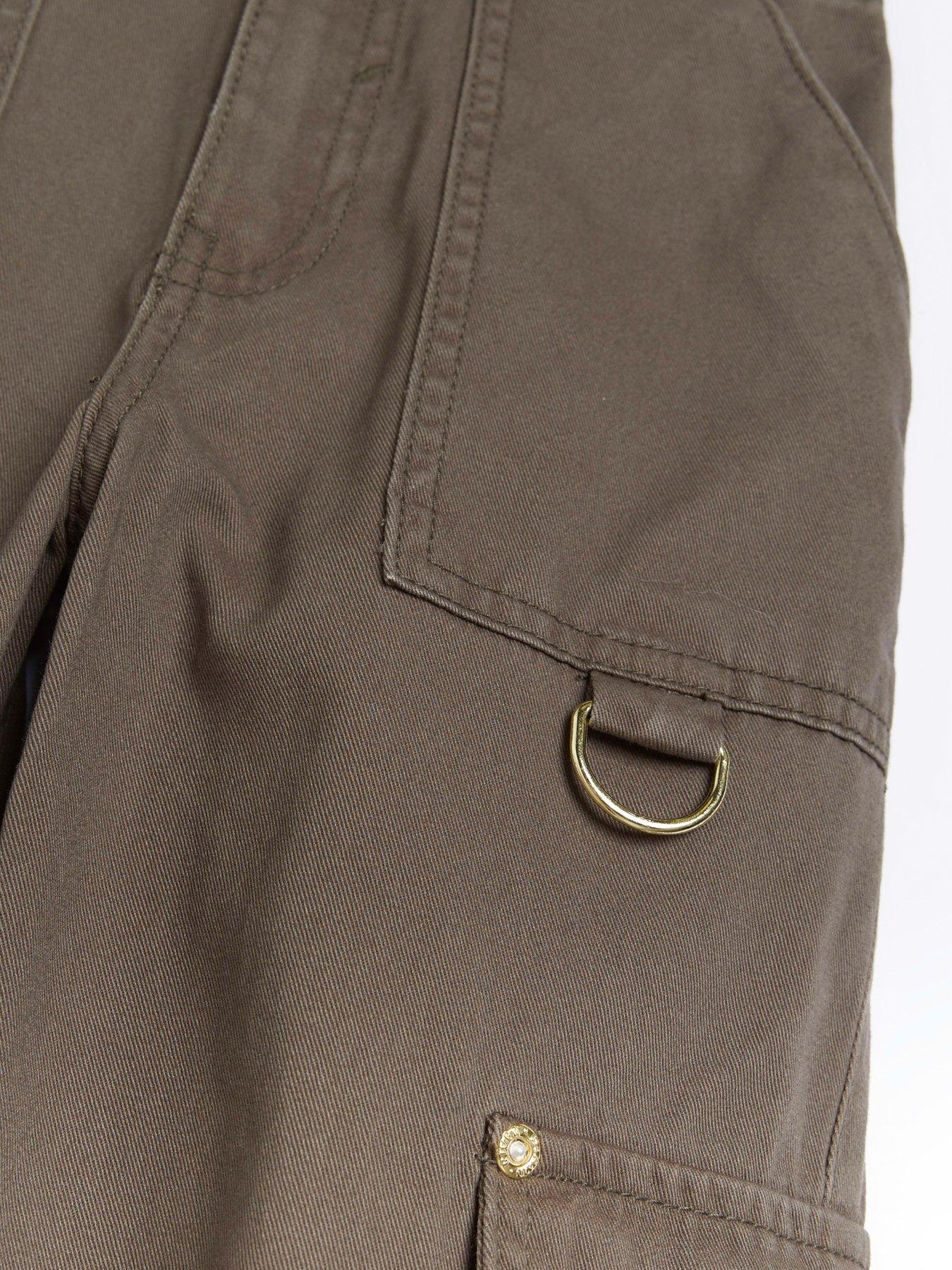  image of river-island-girls-cargo-pocket-trousers-khaki