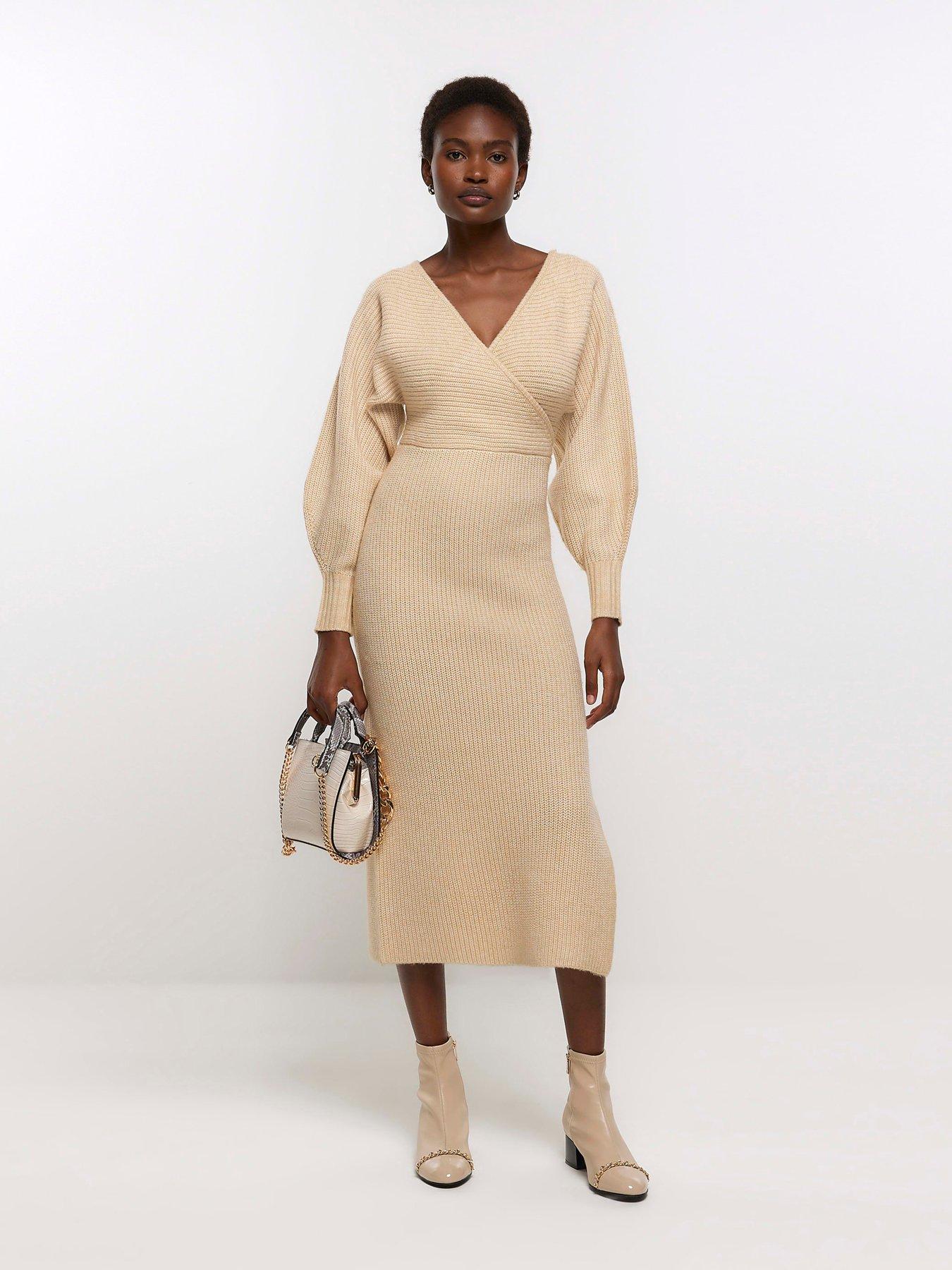 Jumper dress beige hotsell