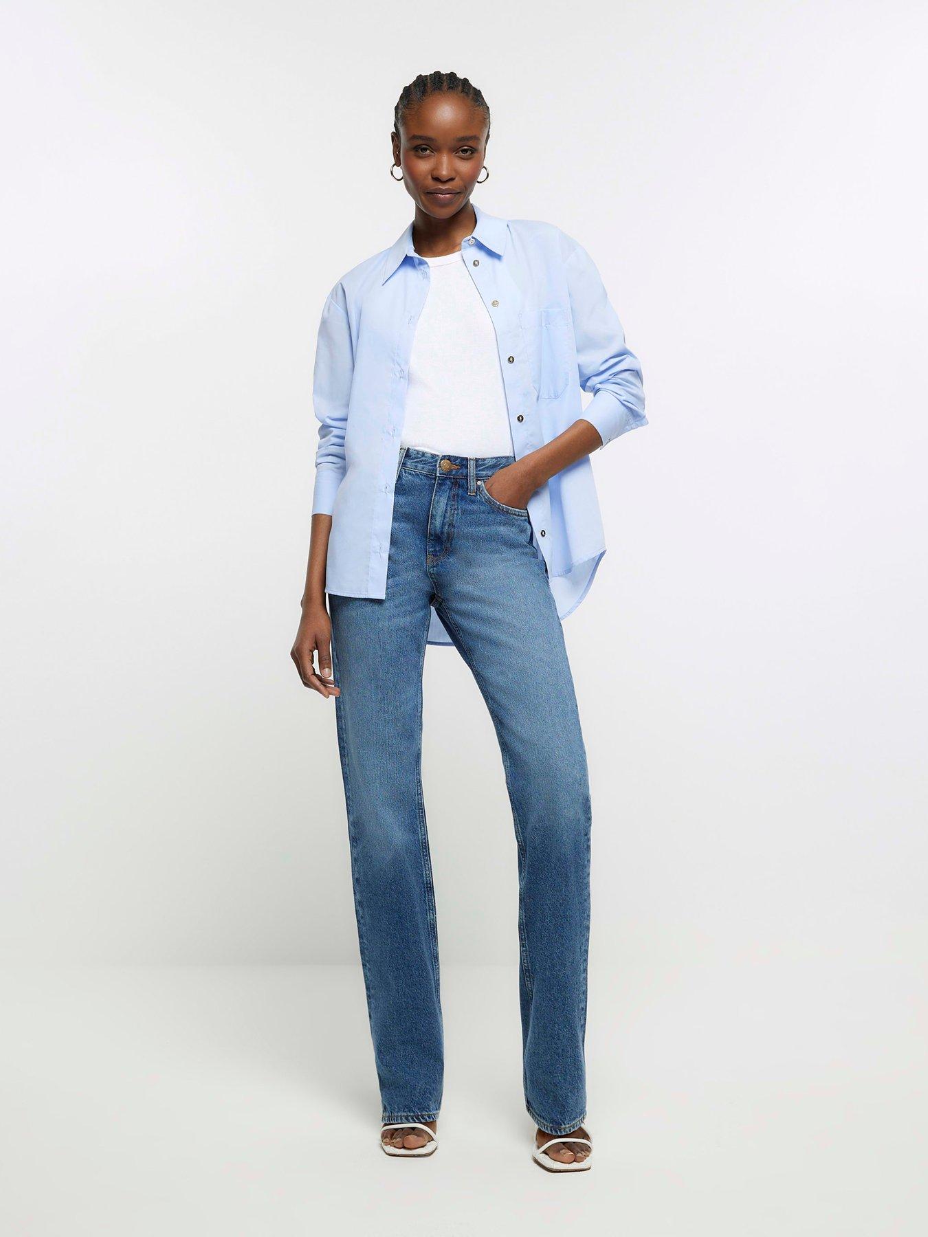 River island best sale straight jeans