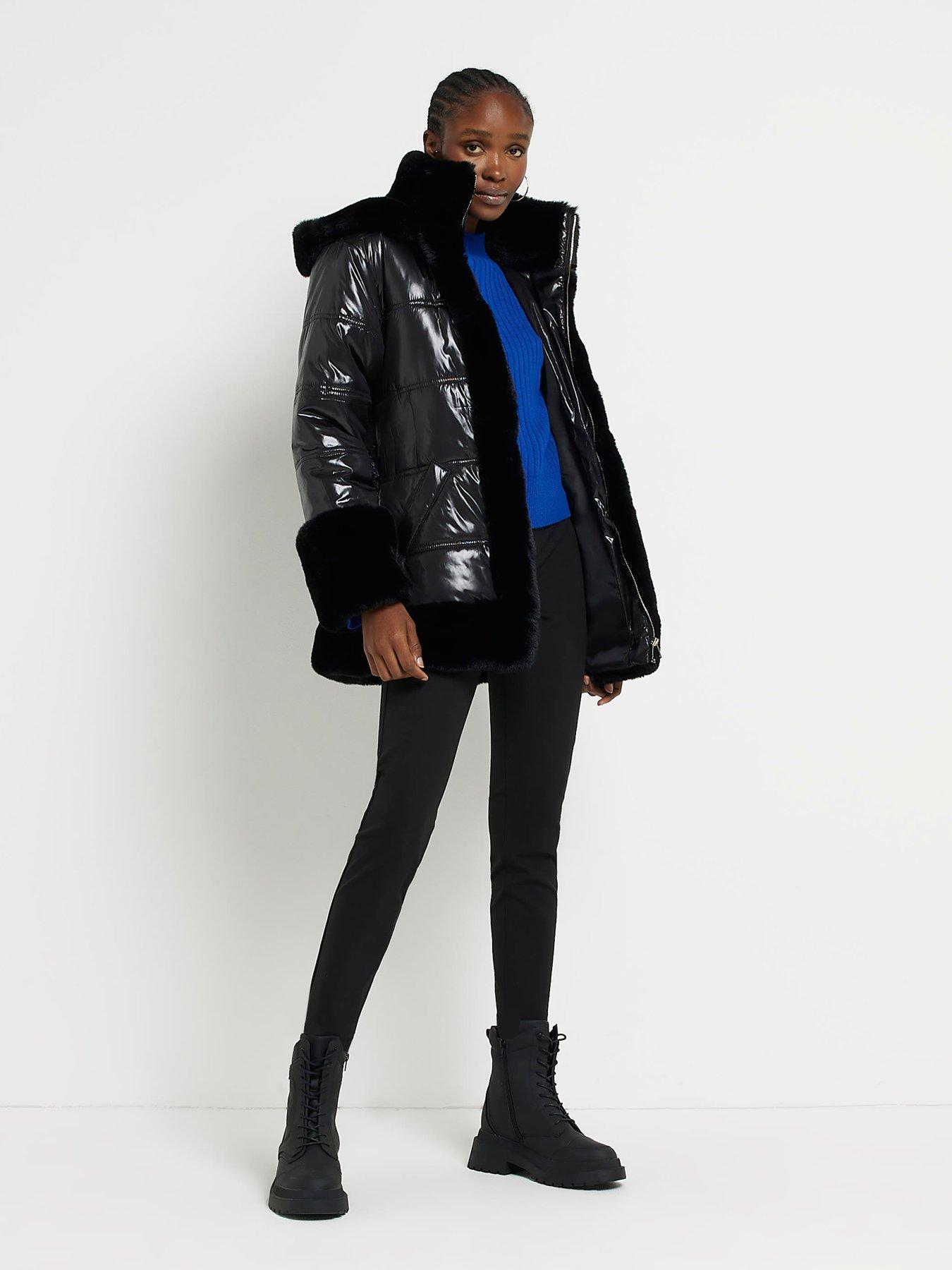 River island shiny puffer on sale jacket