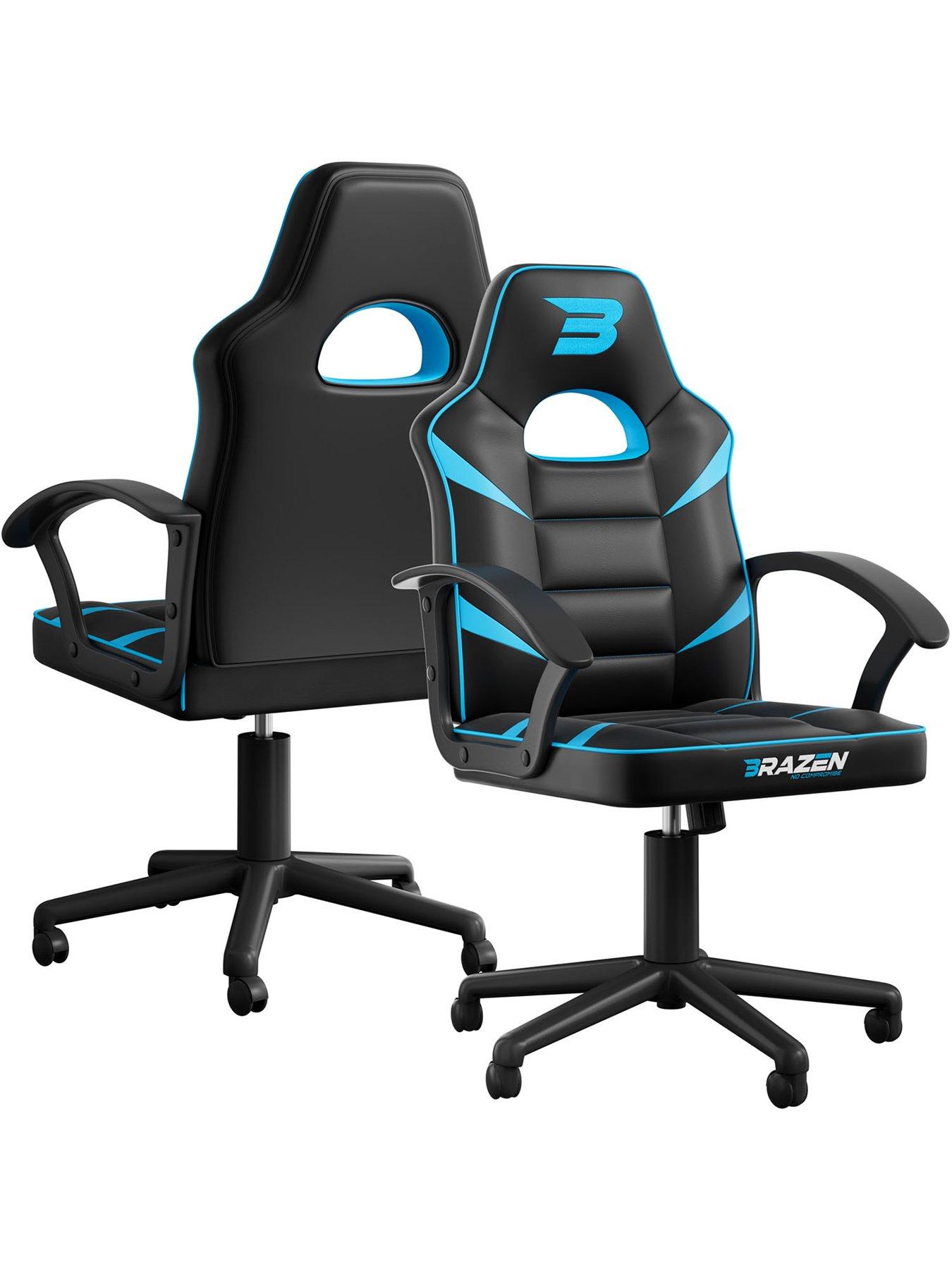 BraZen Valor Mid Back PC Gaming Chair - Blue