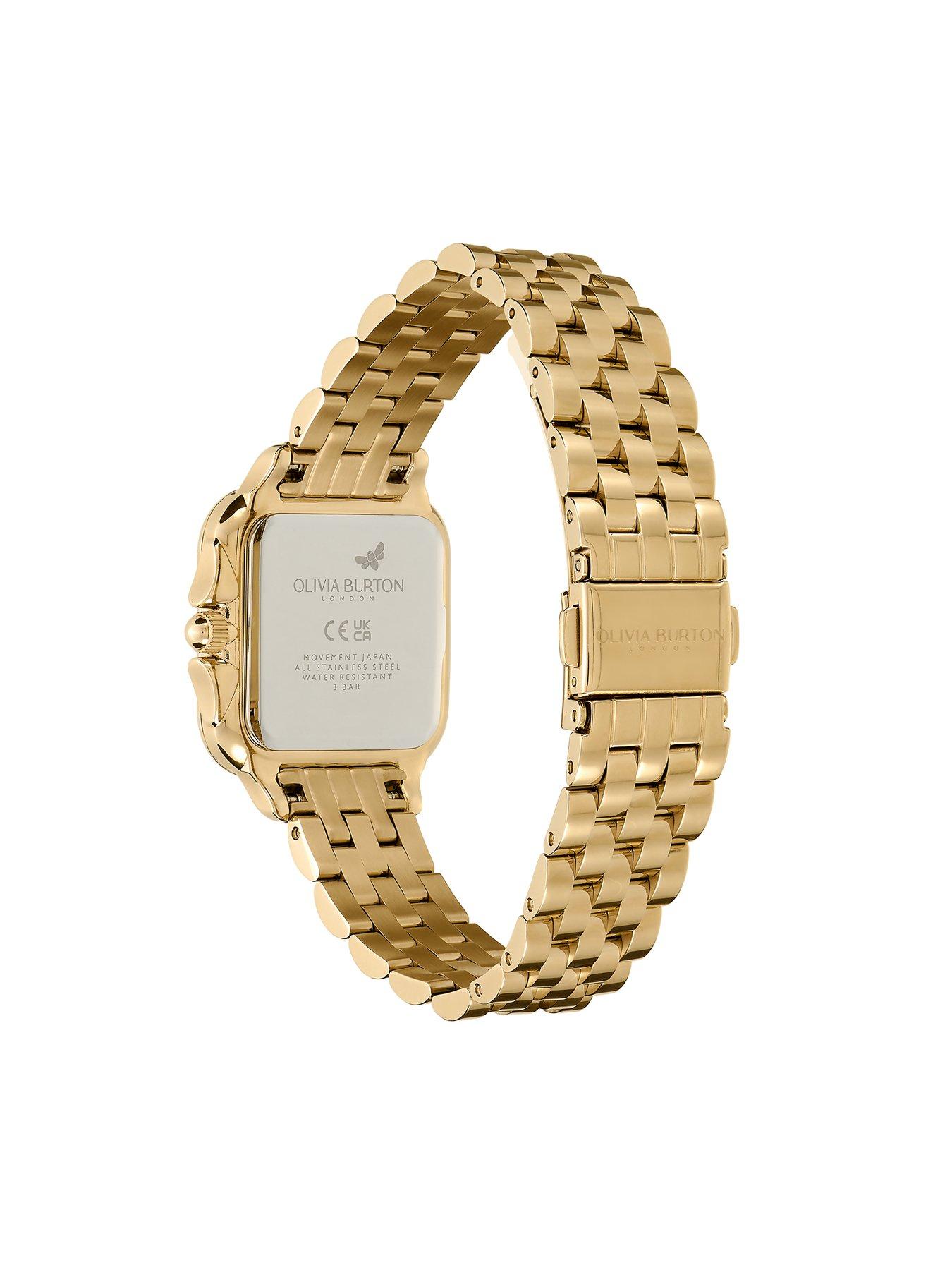 Image 4 of 8 of Olivia Burton 28mm Grosvenor Light Gold Watch