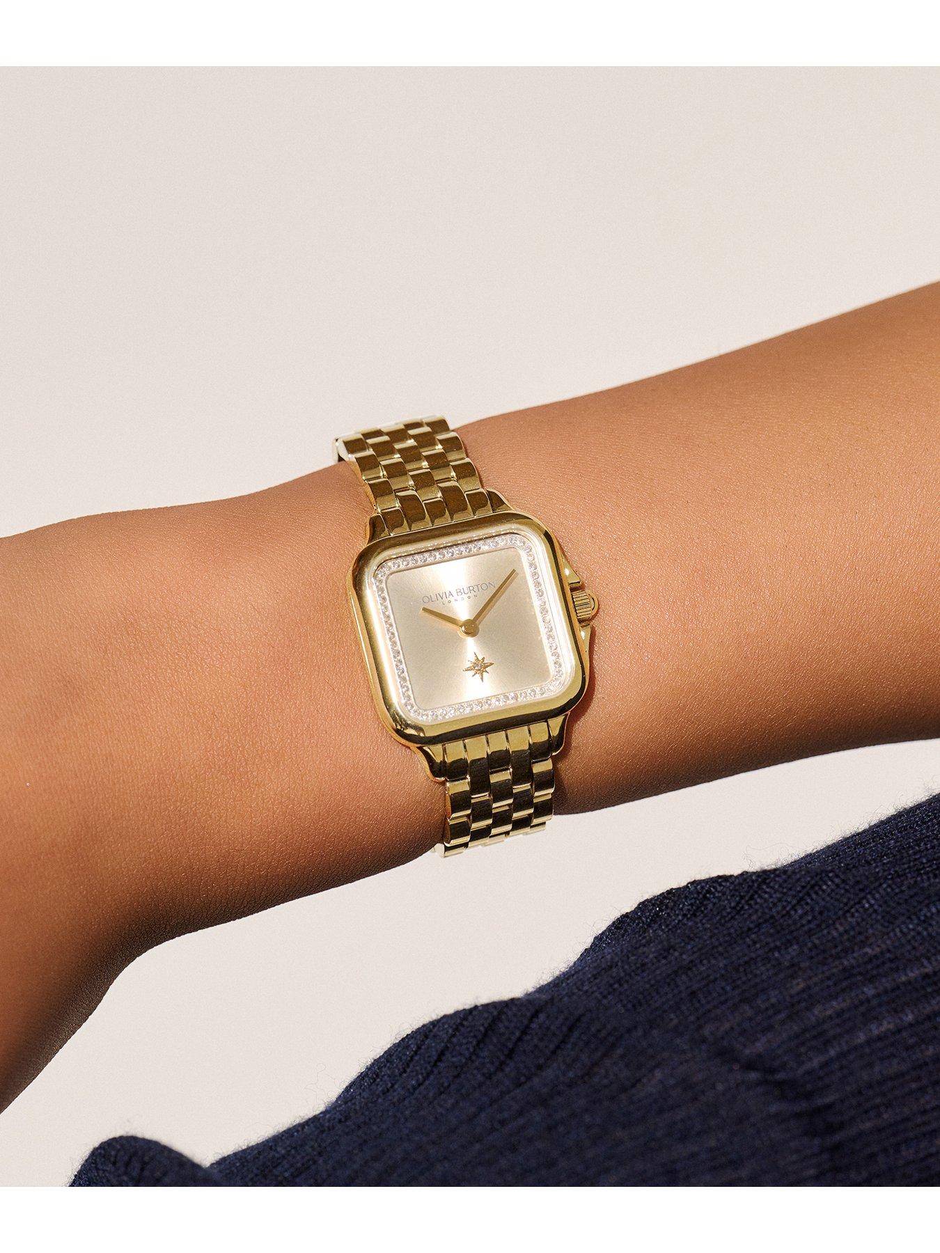 Image 7 of 8 of Olivia Burton 28mm Grosvenor Light Gold Watch
