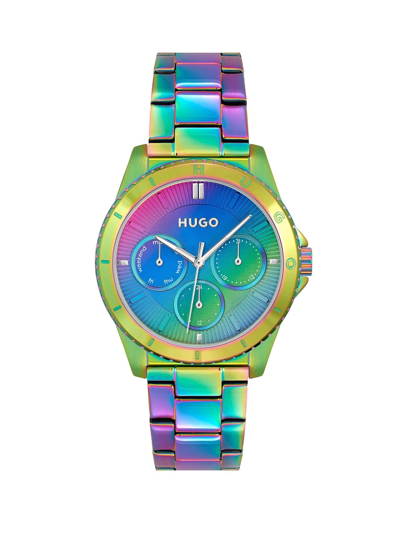 HUGO Ladies #Dance Iridescent Rainbow IP Watch