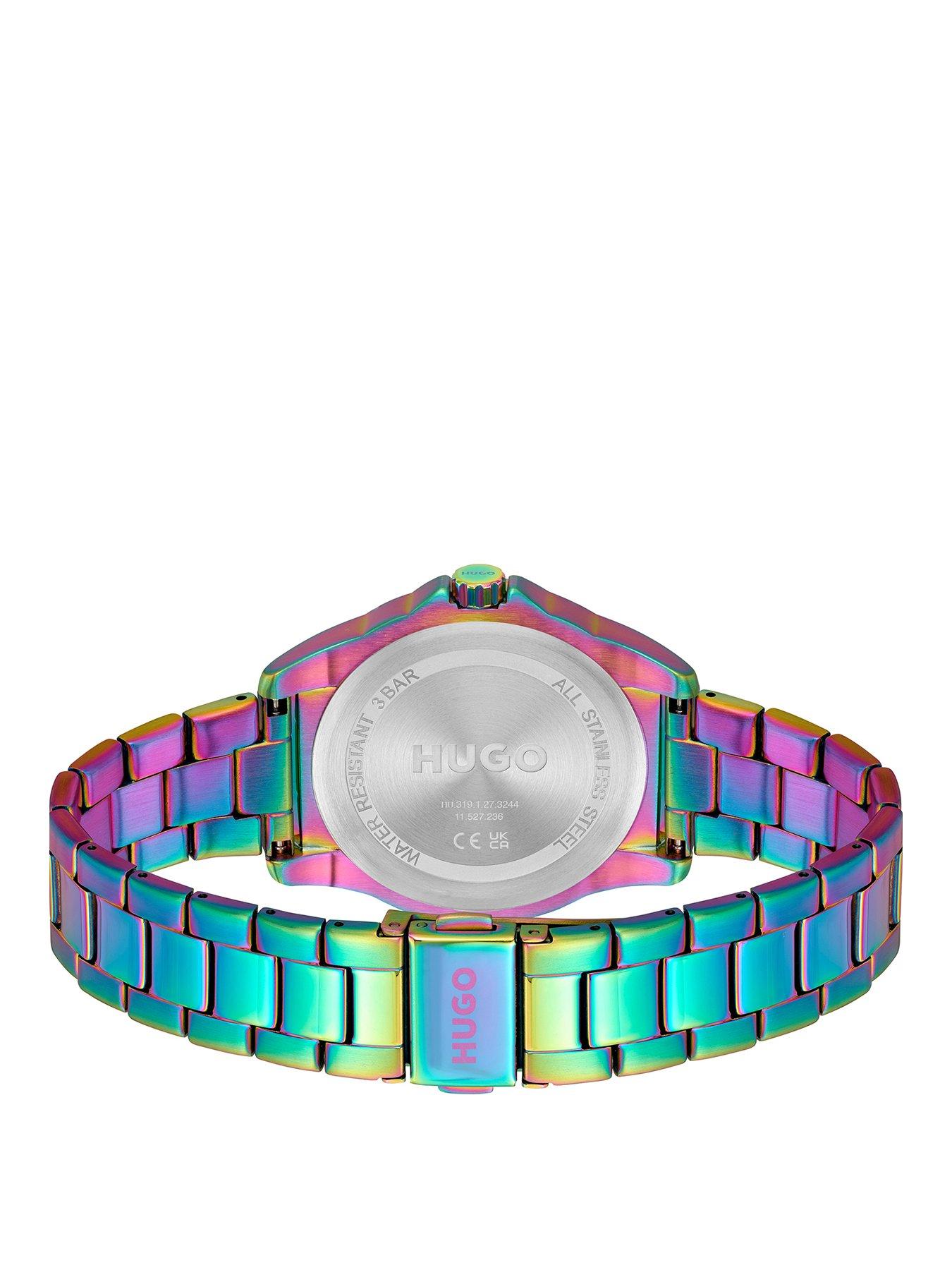 Image 2 of 6 of HUGO Ladies #Dance Iridescent Rainbow IP Watch