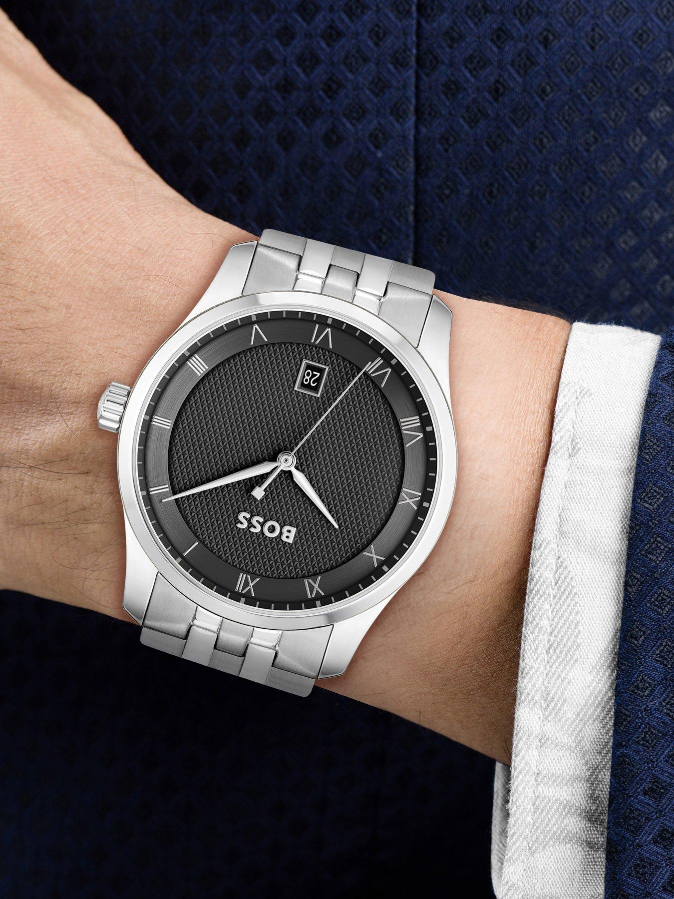  image of boss-gents-principle-black-dial-bracelet-watch
