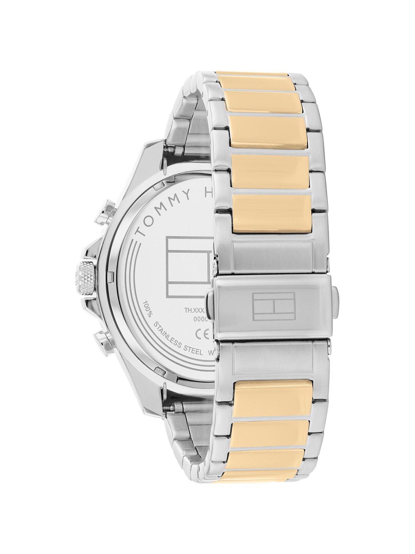 Tommy Hilfiger two tone stainless steel and gold plated men s watch littlewoods
