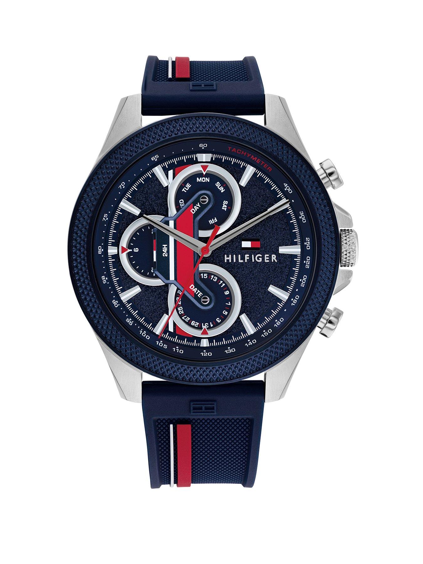 tommy-hilfiger-mens-watch-with-a-blue-silicone-strap