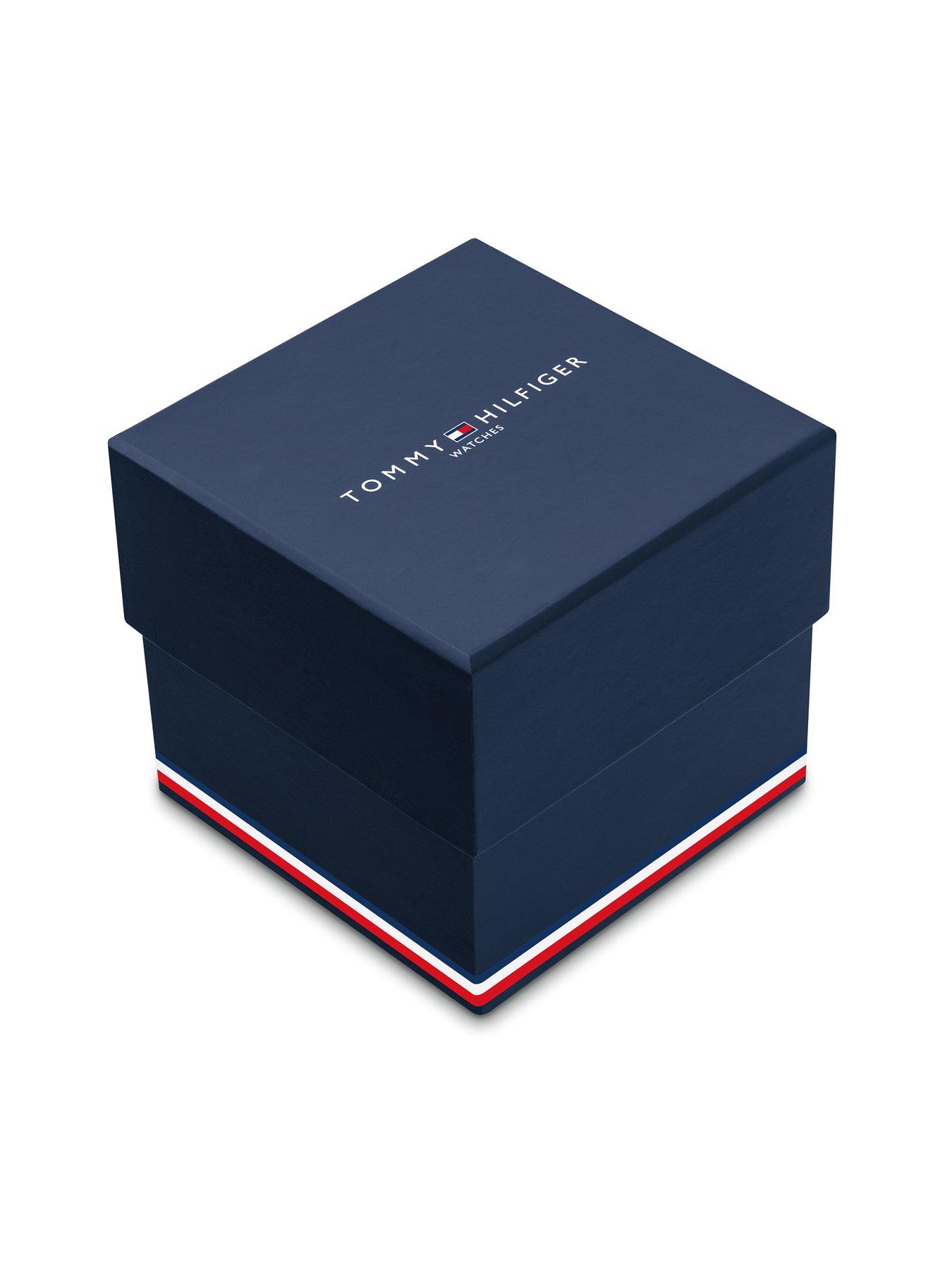  image of tommy-hilfiger-mens-watch-with-a-blue-silicone-strap