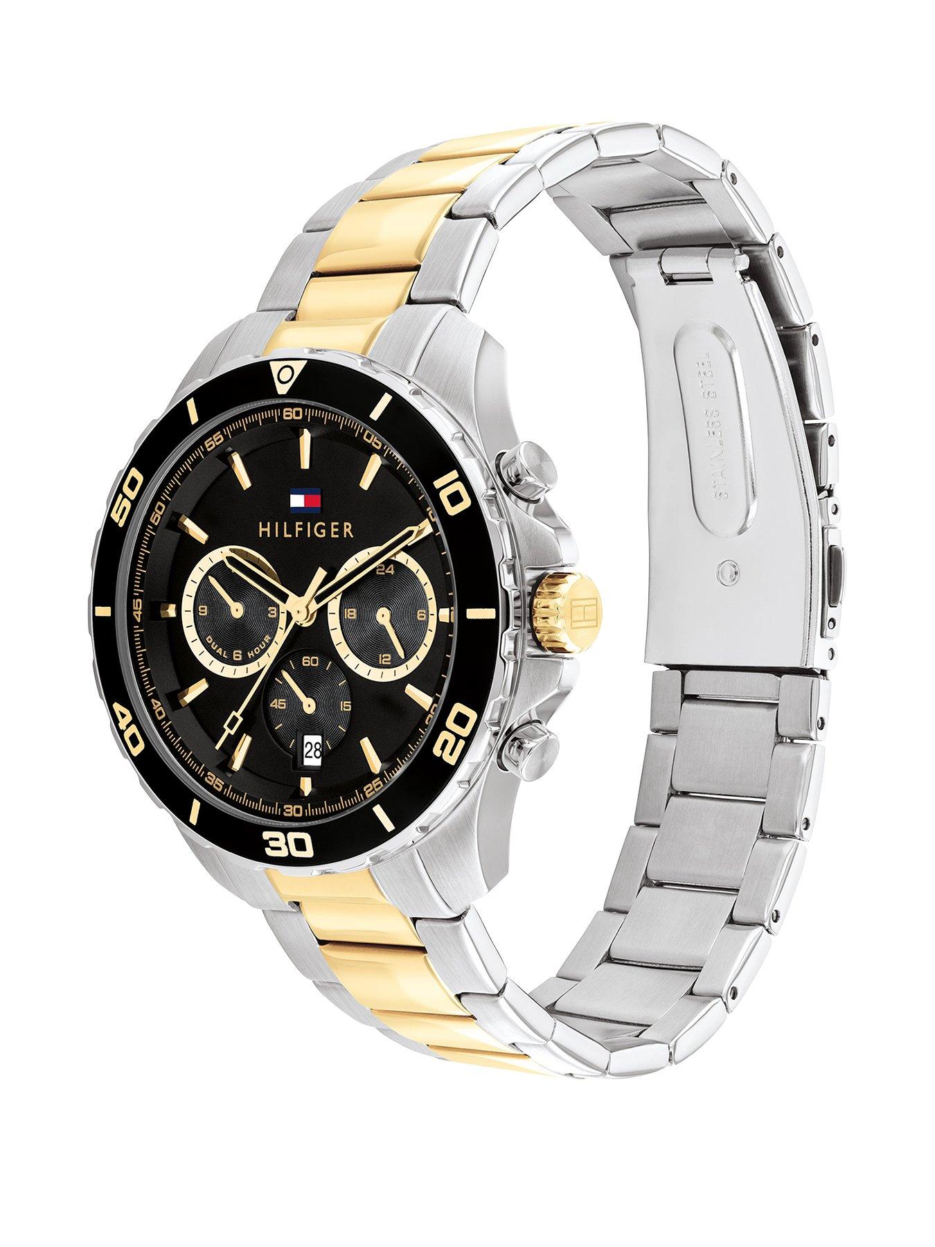  image of tommy-hilfiger-two-tone-stainless-steel-and-gold-plated-mens-watch
