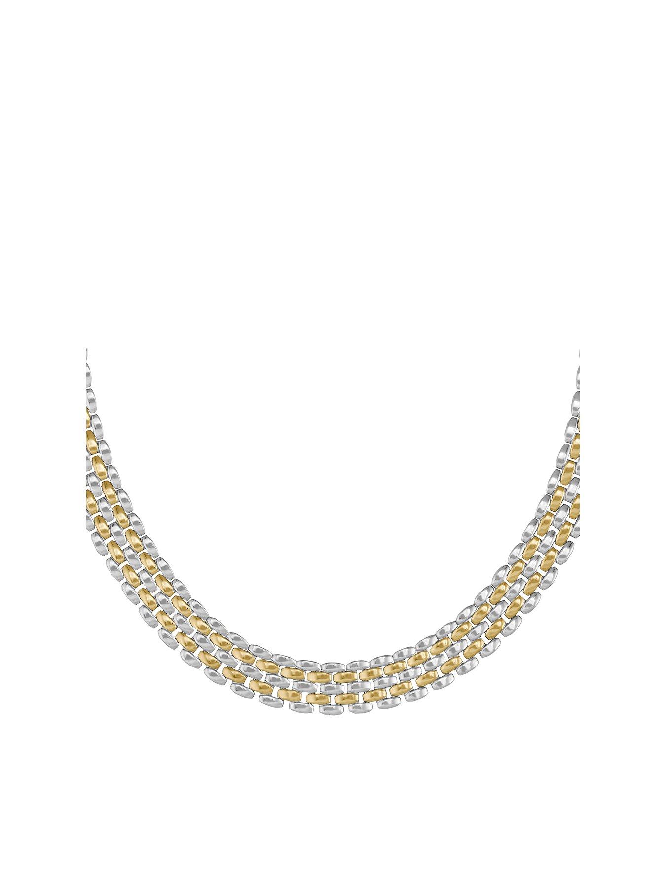 undefined Ladies Isla Two Tone Yellow Gold IP and Stainless Steel Necklace