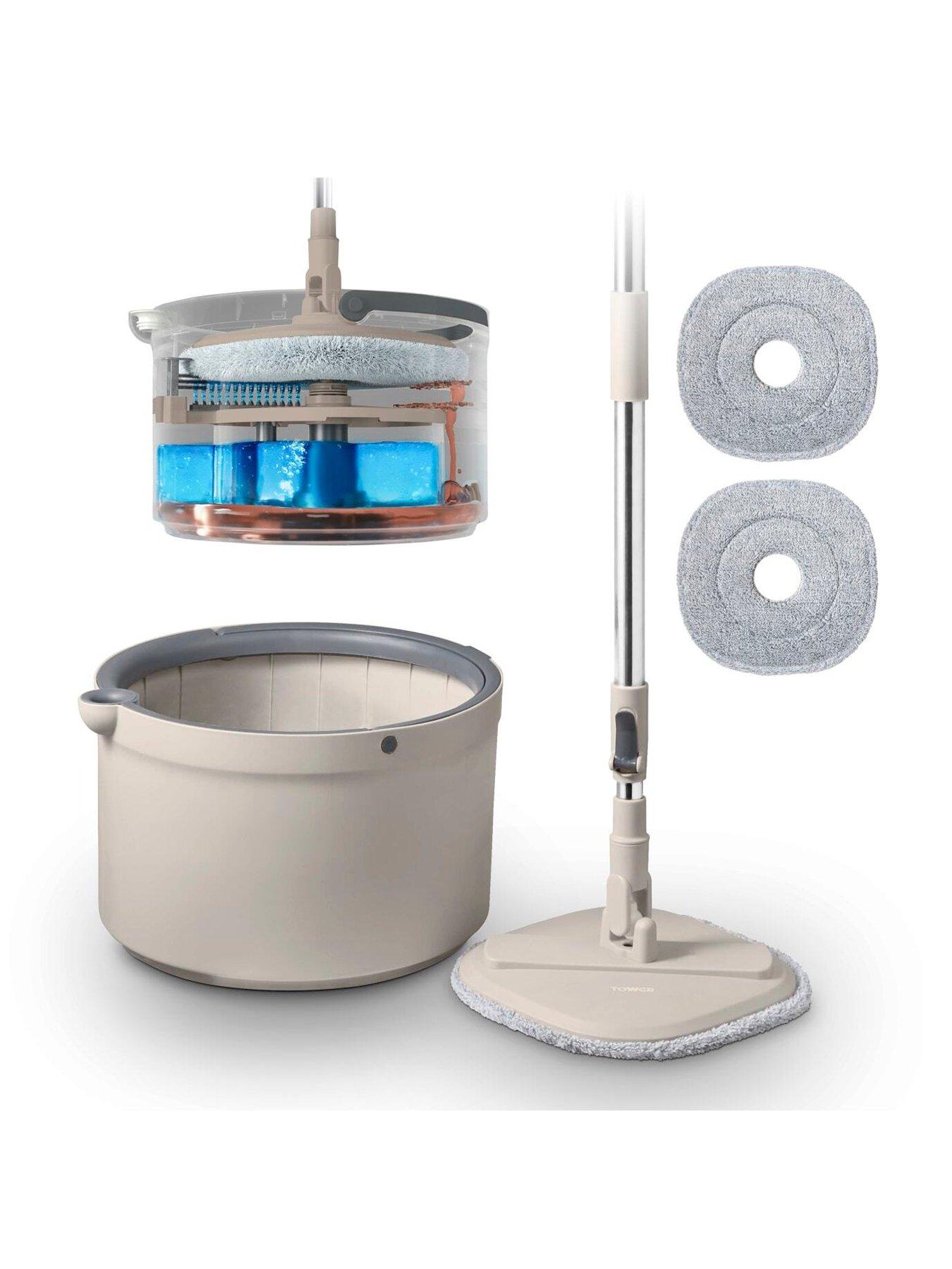 tower-cavaletto-duo-compact-spin-mop-built-in-turbine-2-internal-containers-latte-amp-grey-nbspt869009msh