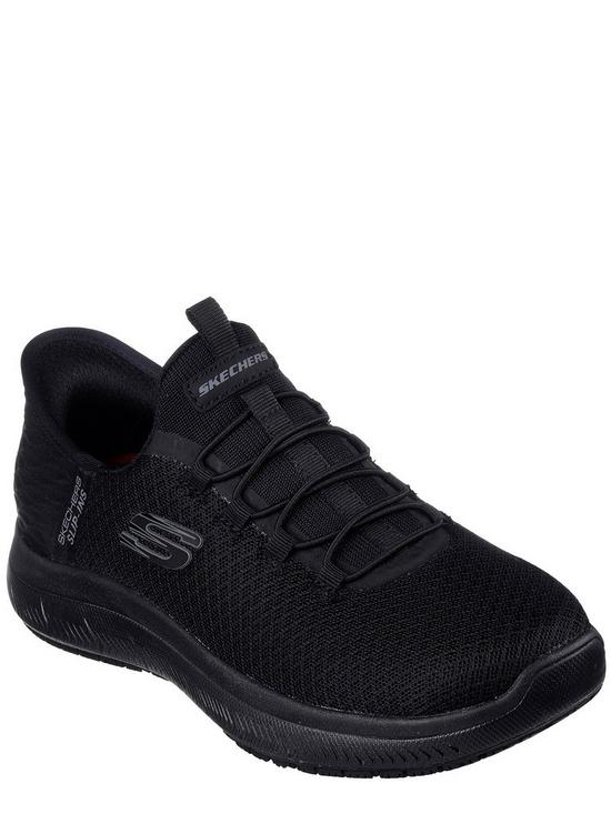 Skechers Summits Slip Resistant Athletic Hands Free Slip - Ins - Black ...