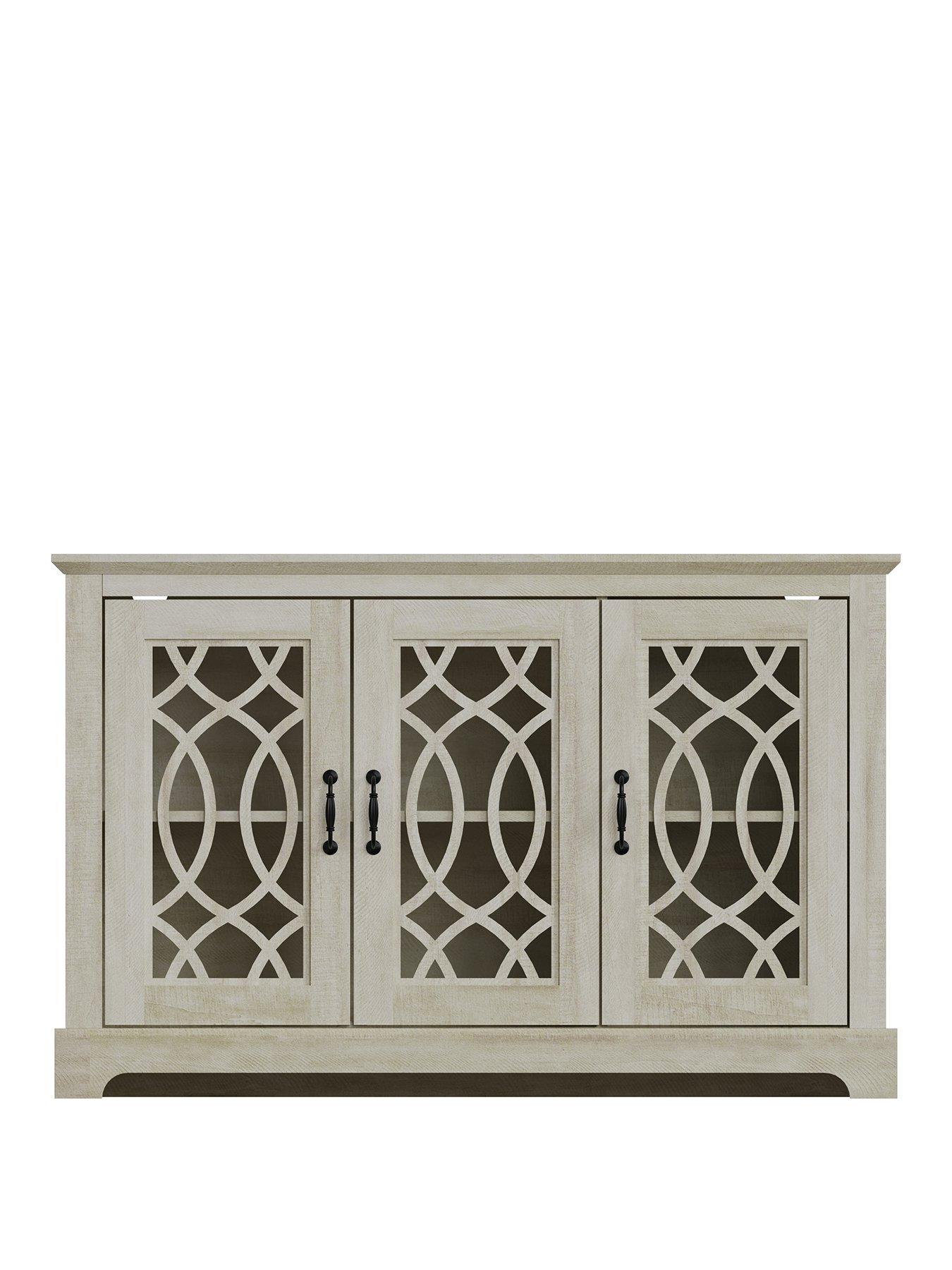  image of gfw-amelie-3-door-sideboard-light-grey