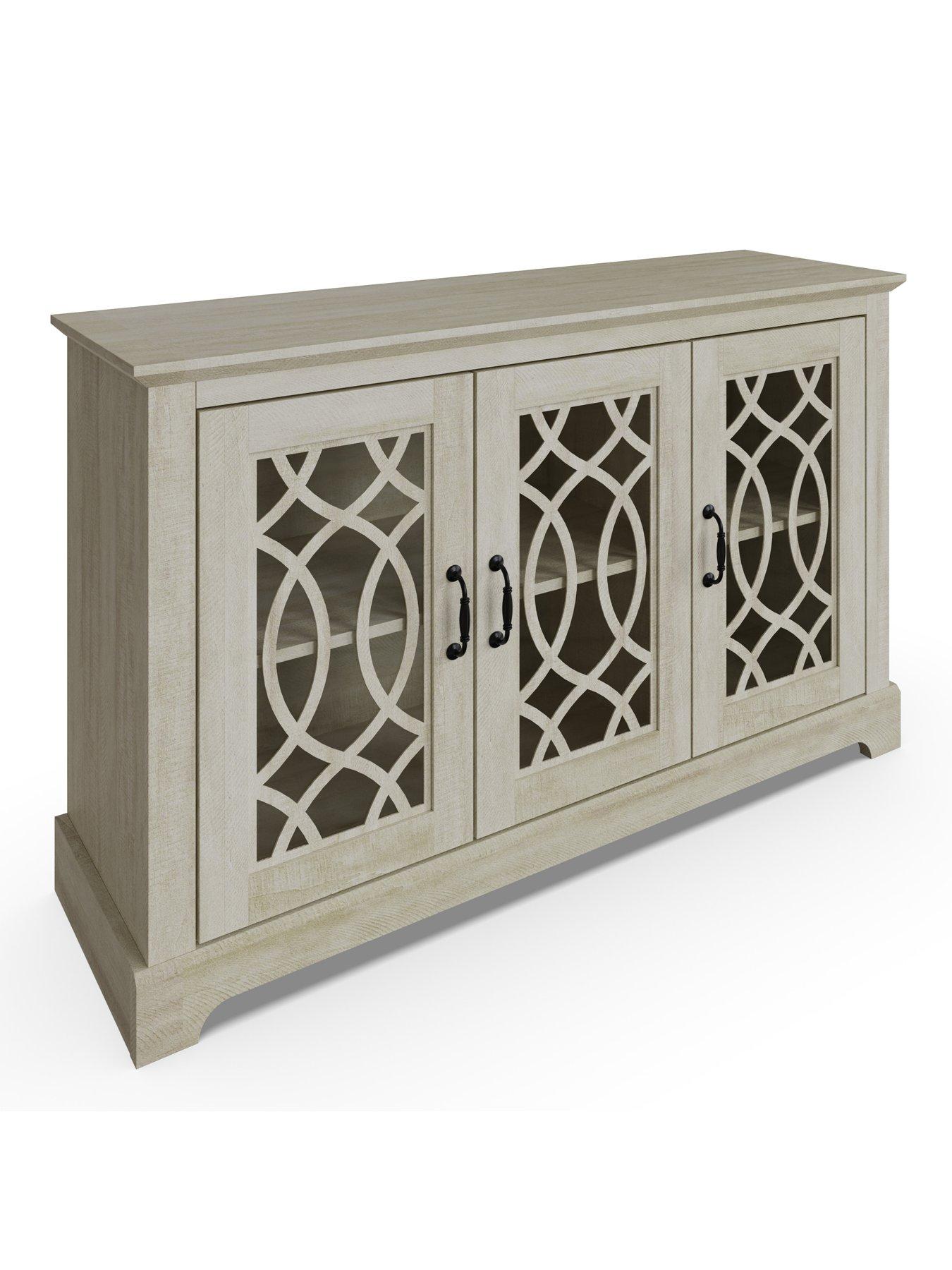  image of gfw-amelie-3-door-sideboard-light-grey