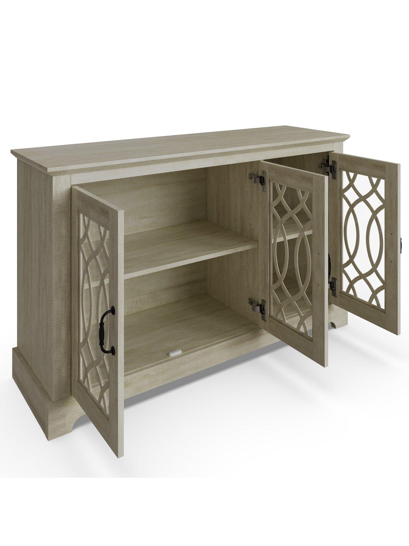  image of gfw-amelie-3-door-sideboard-light-grey