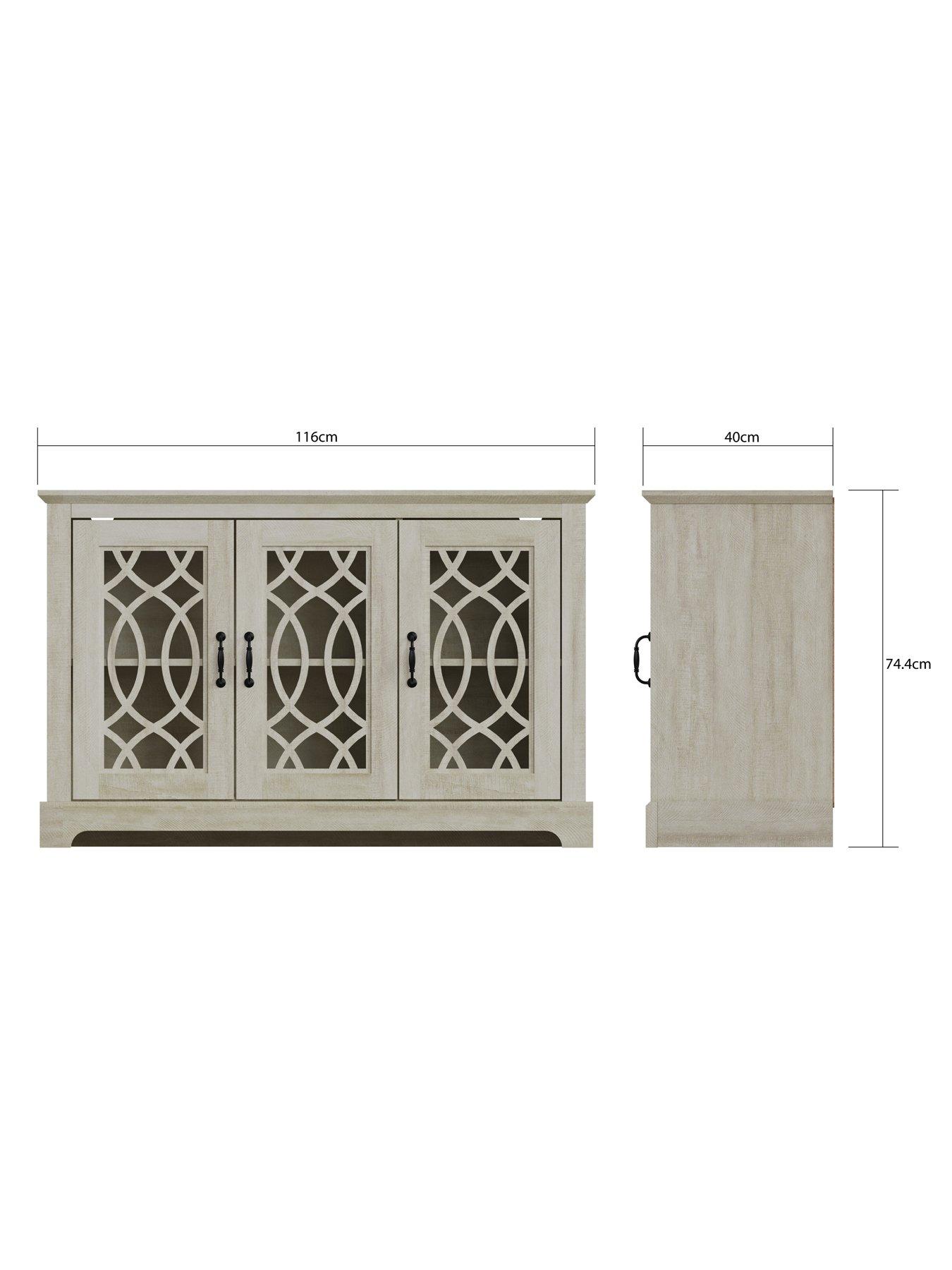  image of gfw-amelie-3-door-sideboard-light-grey