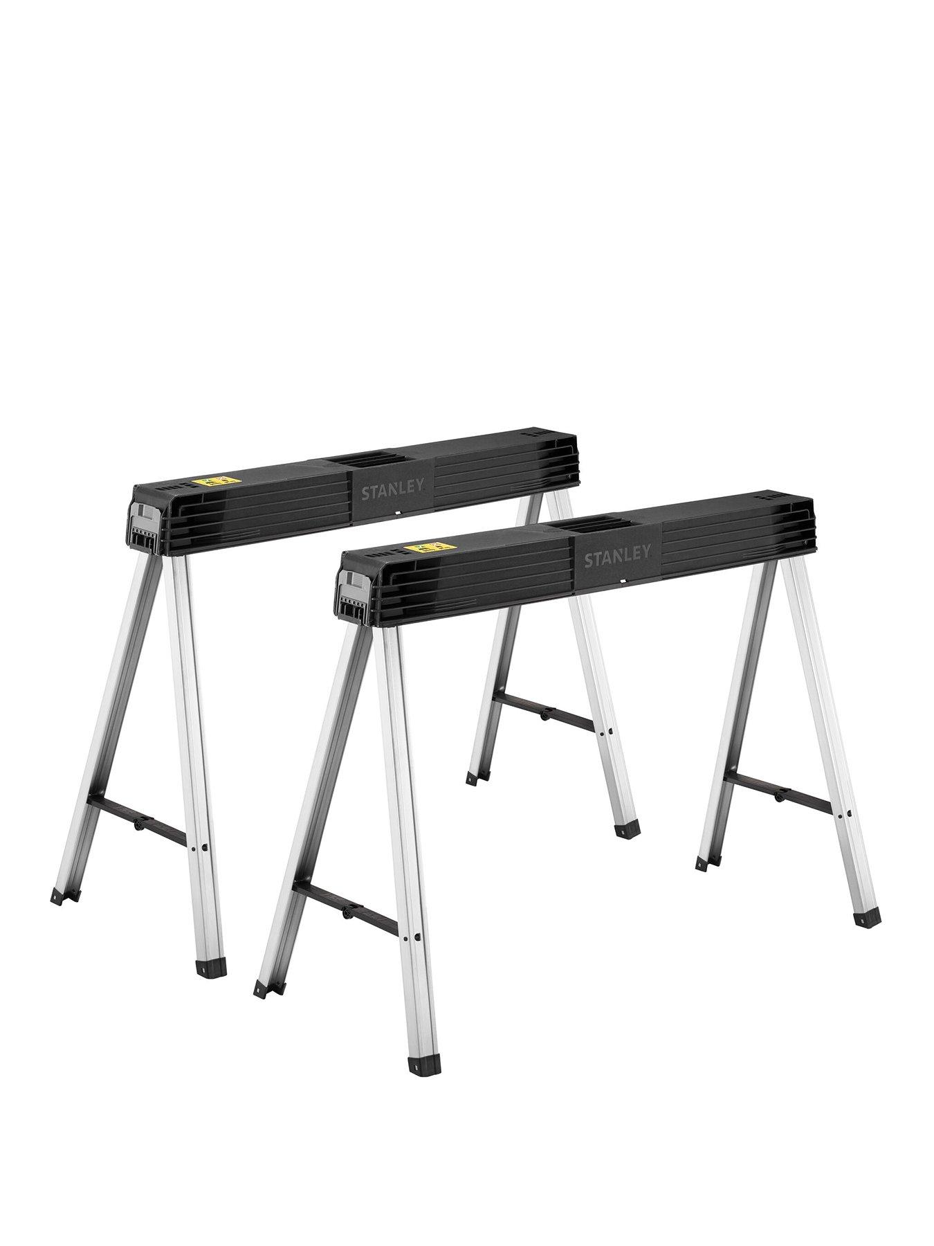  image of stanley-1-97-475-folding-metal-leg-saw-horse-twin-pack
