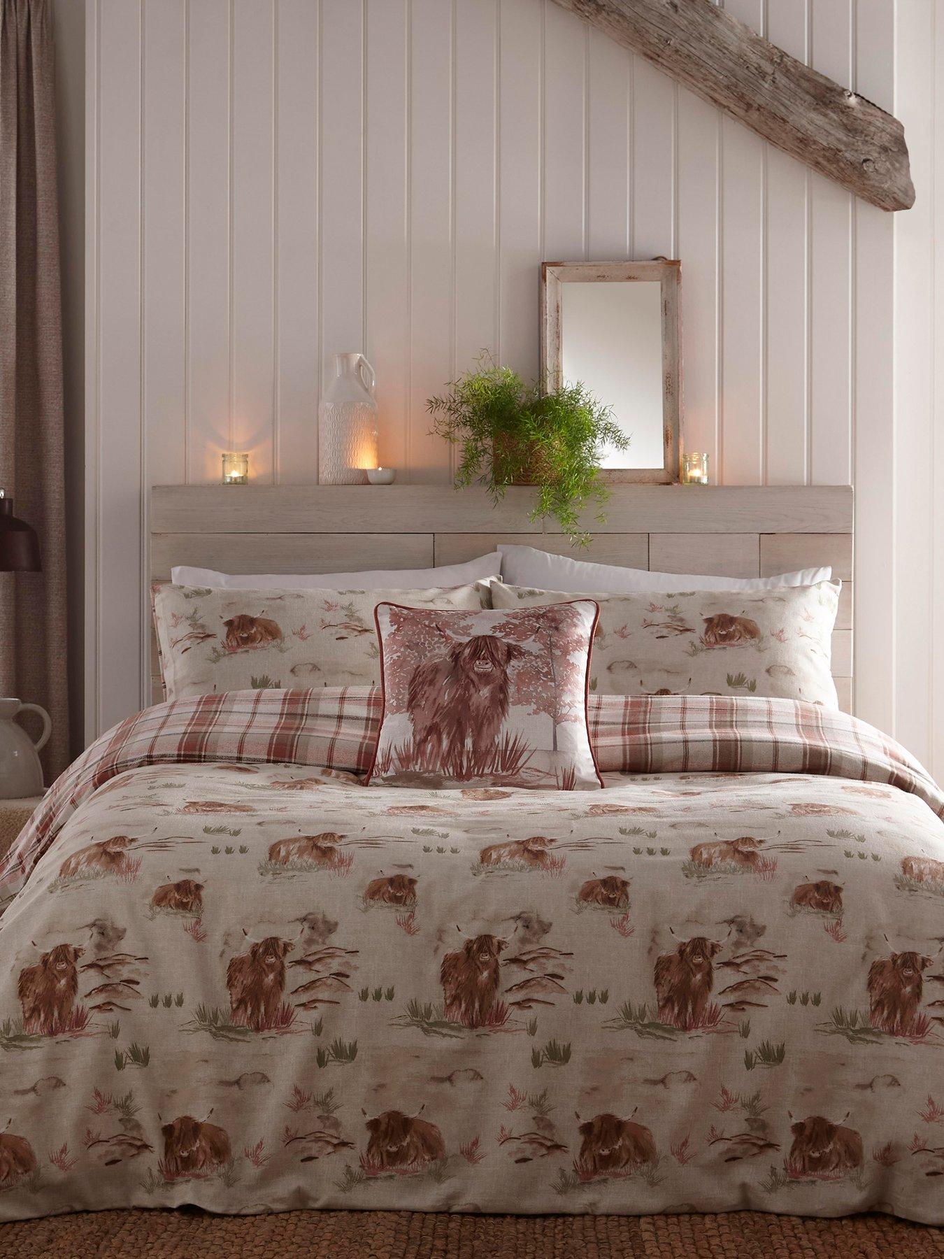 undefined D & D Hanson Highland Cow Brushed 100% Cotton Duvet Set