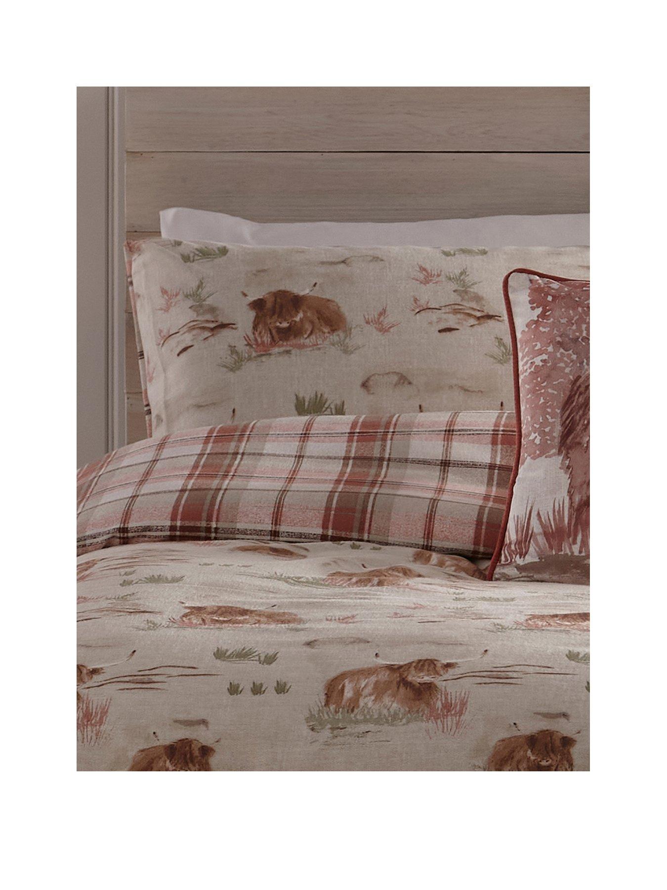 Dreams & Drapes Hanson Highland Cow Brushed Cotton Duvet Set Ks
