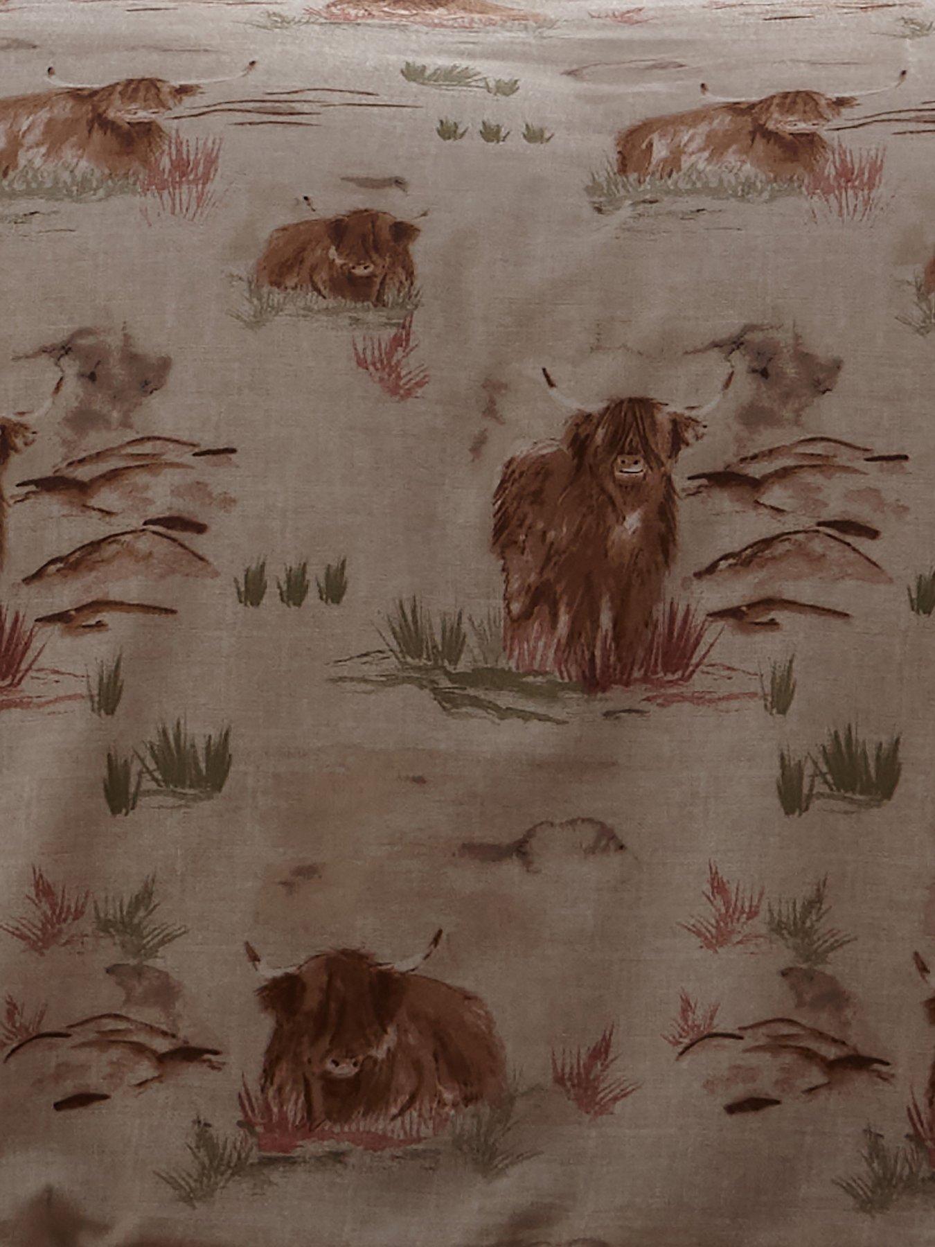 Image 3 of 5 of Dreams & Drapes D&amp;D Hanson Highland Cow Brushed 100% Cotton Duvet Set