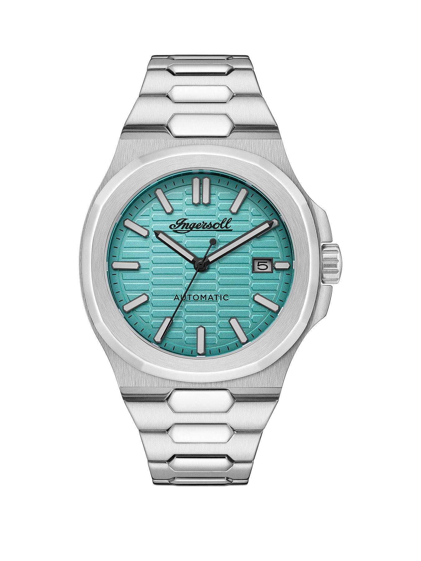 ingersoll-1892-the-catalina-automatic-mens-watch-turquoise-dial-and-stainless-steel-bracelet