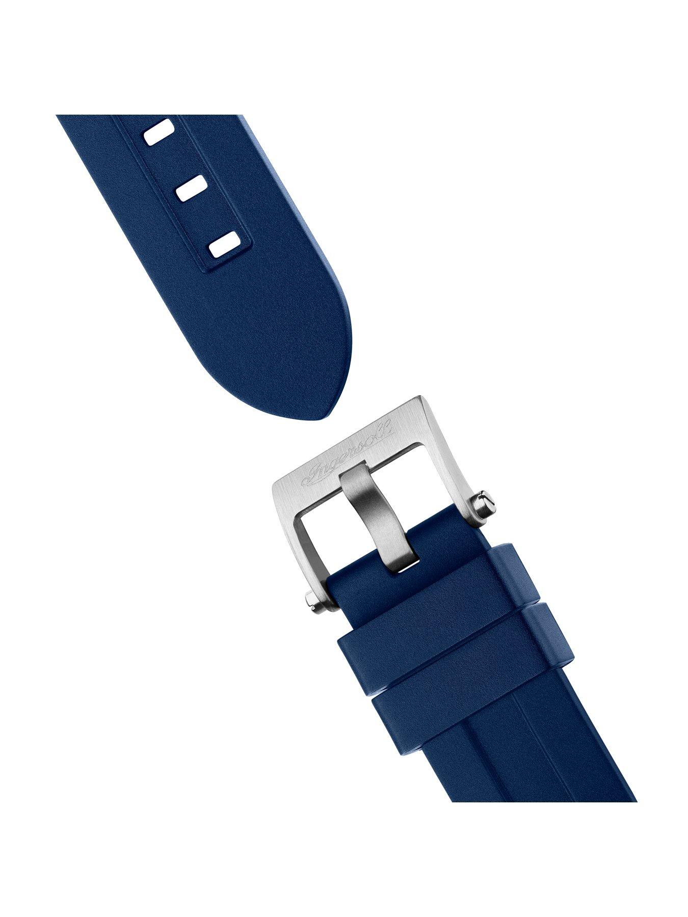  image of ingersoll-1892-the-challenger-automatic-mens-watch-blue-dial-and-blue-pu-strap