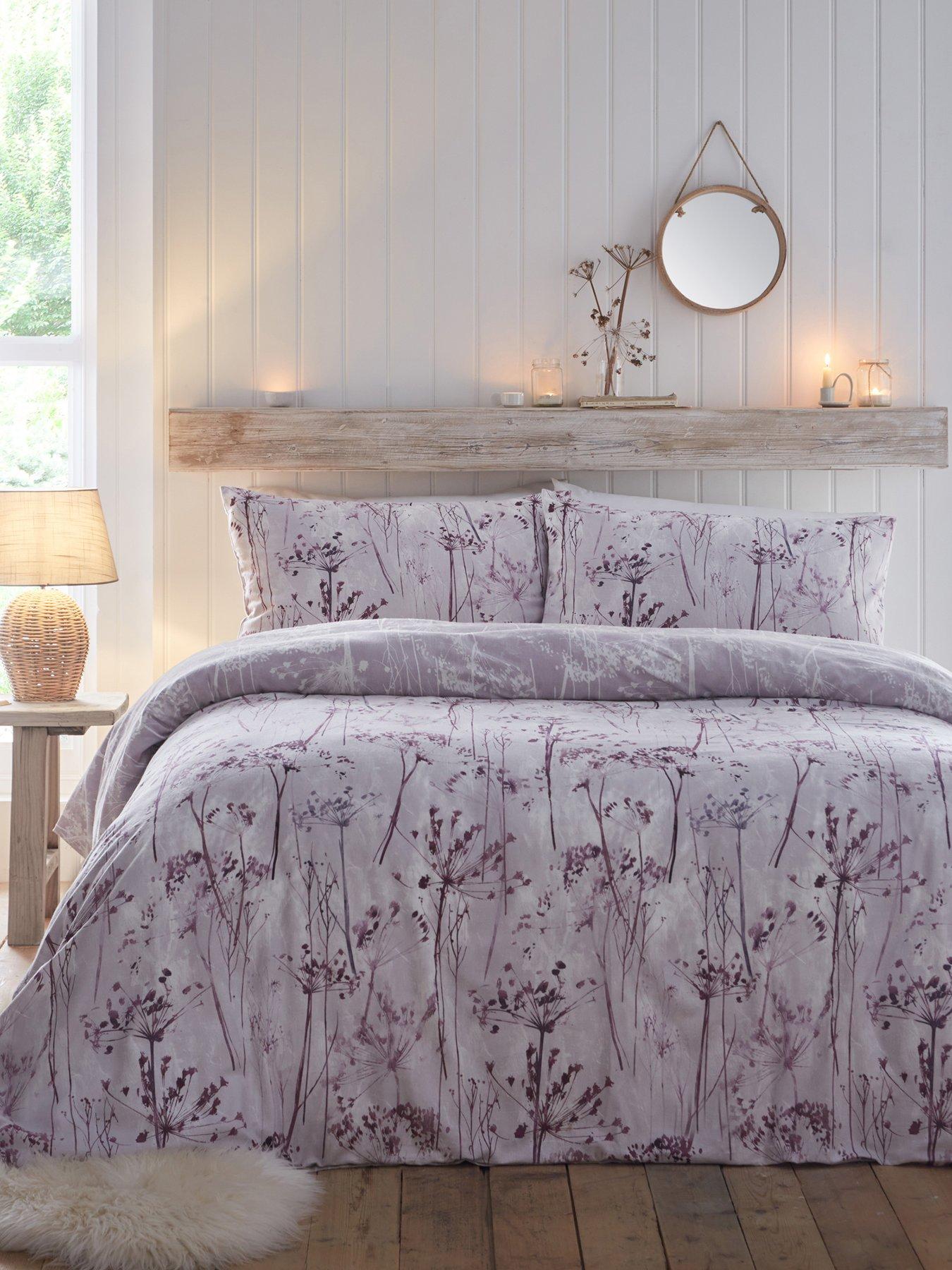 undefined Azalea Brushed Duvet Cover Set - Purple