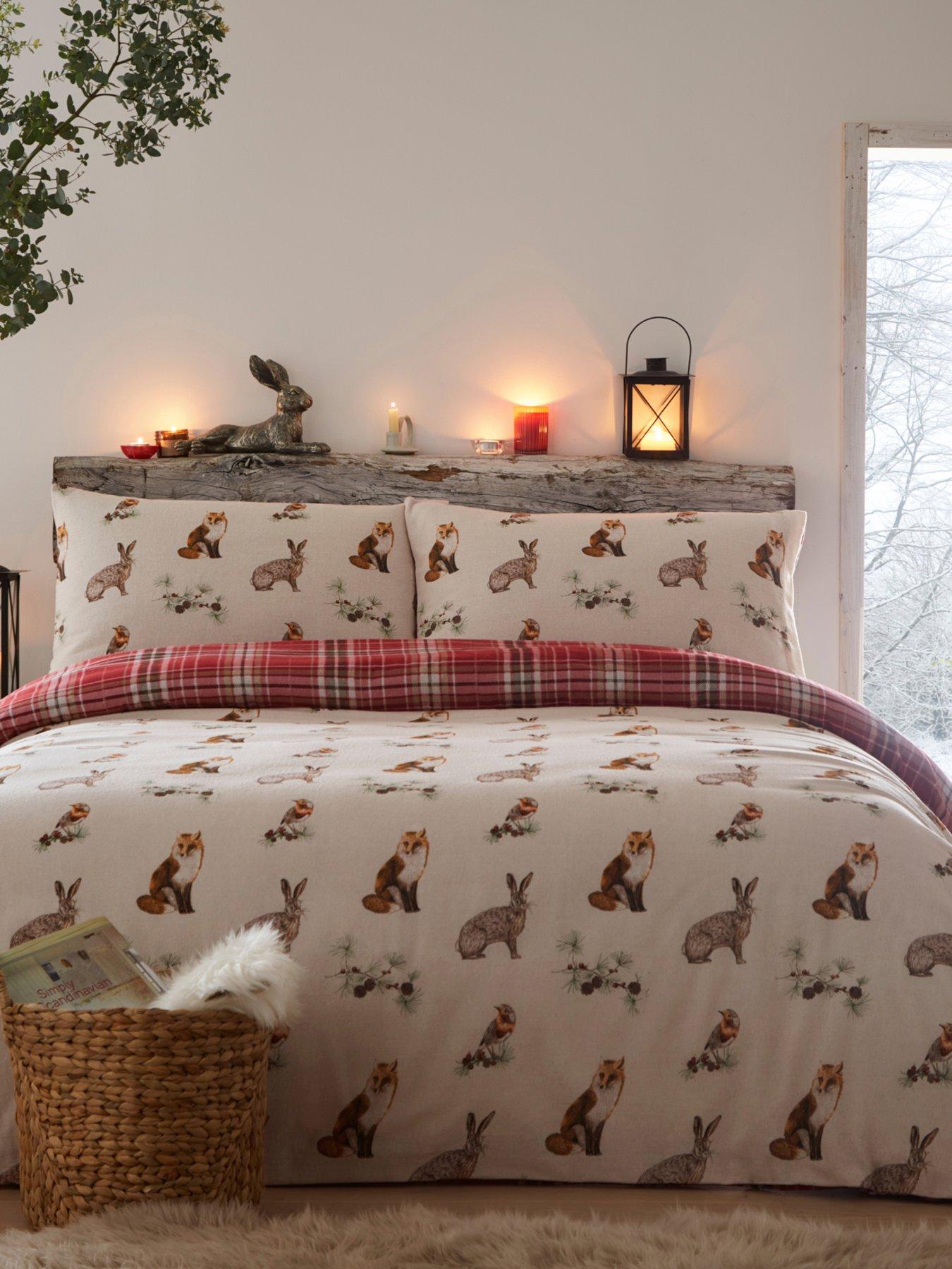  image of dreams-drapes-derwent-check-duvet-cover-set-red
