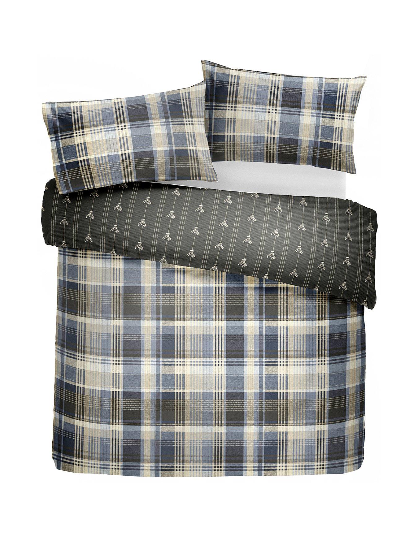 Image 2 of 3 of Dreams & Drapes Connolly Check 100% Brushed Cotton Duvet Cover Set
