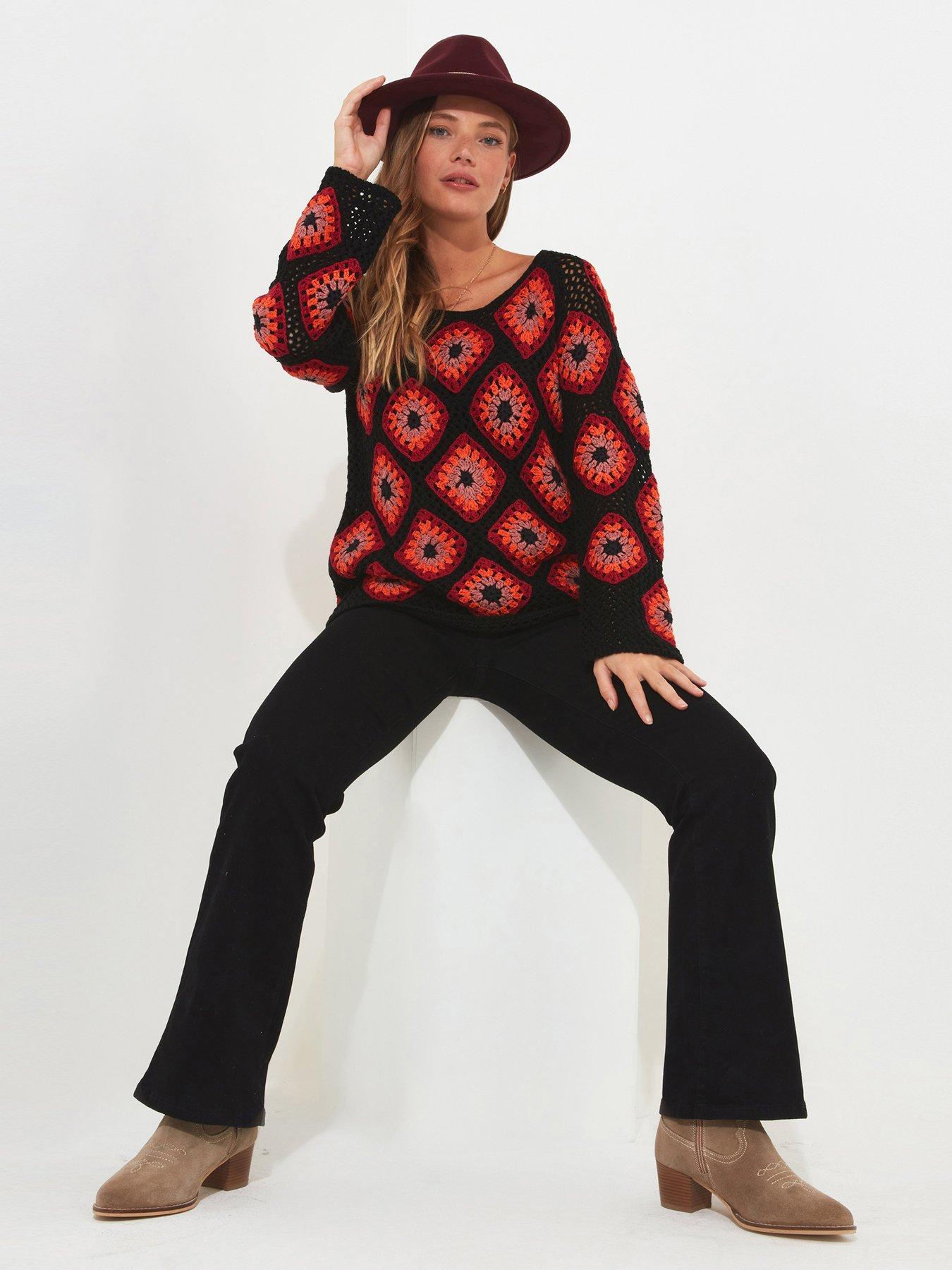 Joe Browns Crochet Jumper Orange