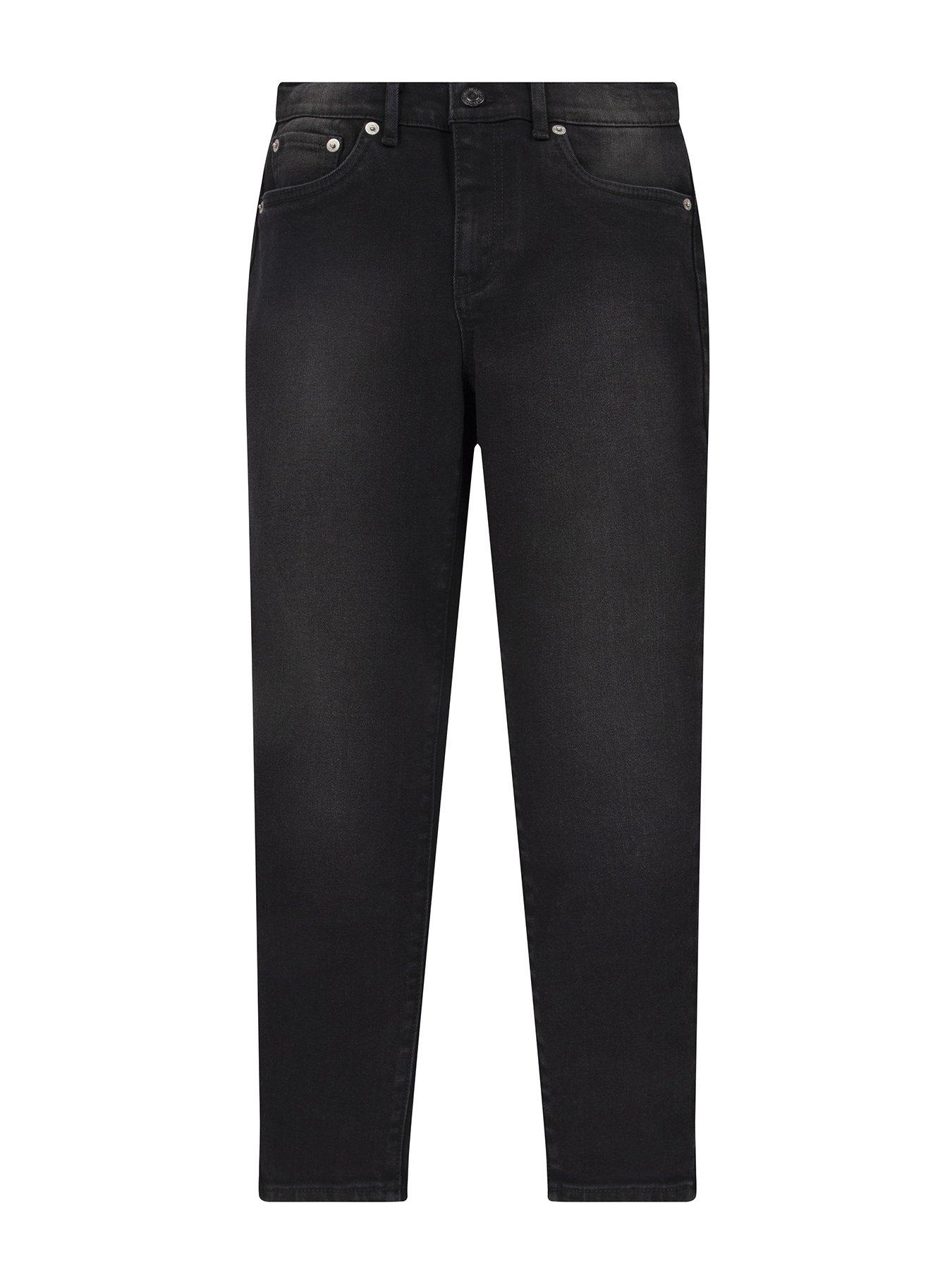 undefined Girls Mini Mom Jeans - Black