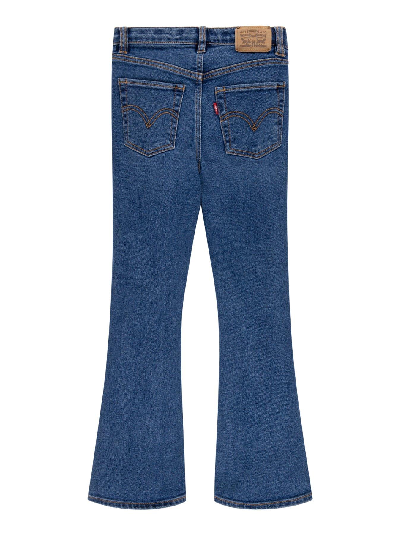 Levi's Girls High Rise Flare Jean - Blue | littlewoods.com