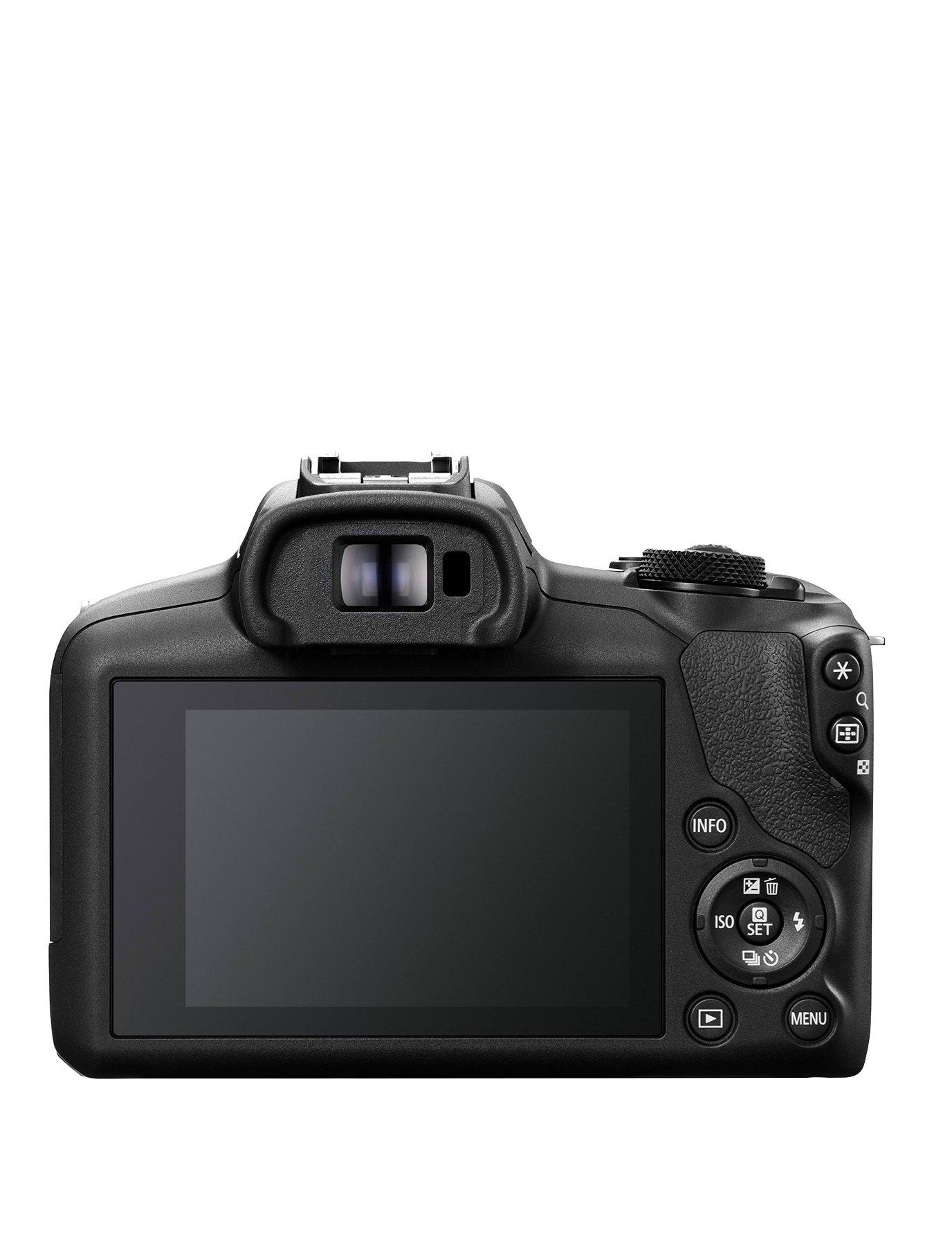  image of canon-eos-r100-aps-c-mirrorless-camera-inc-rf-s-18-45mm-lens-black