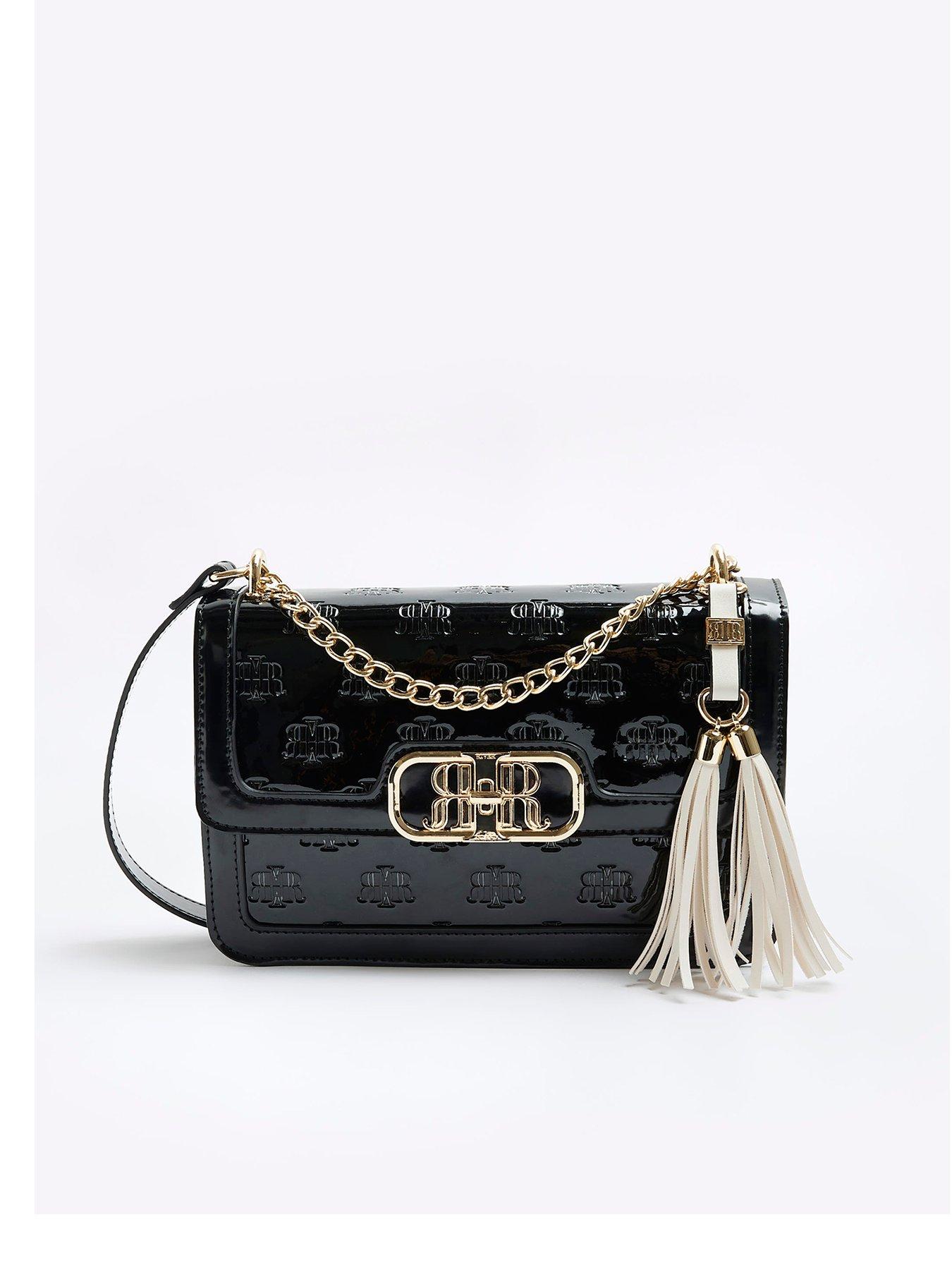 River Island Women's Padlock Chain Boxy Bag