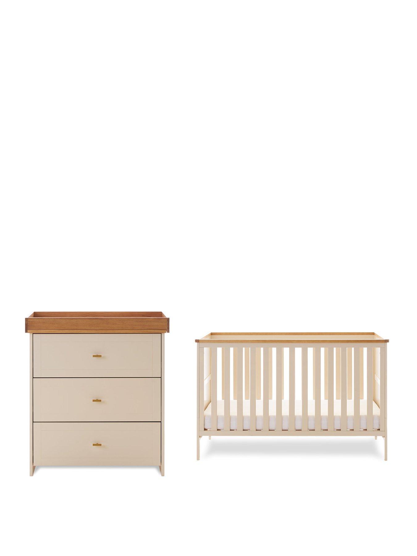 Little acorns vanilla nursery furniture outlet set